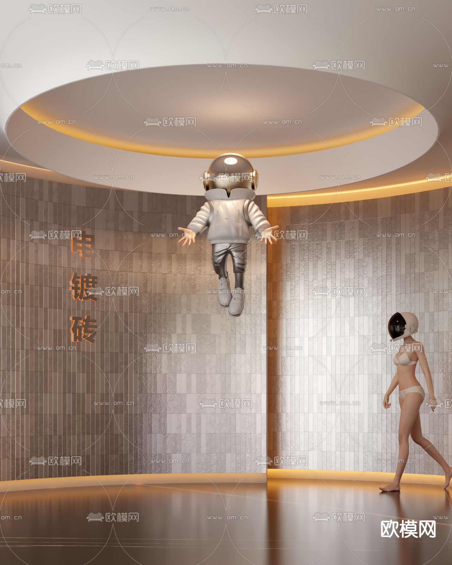 电镀砖墙 手工砖 电镀石材3d模型下载