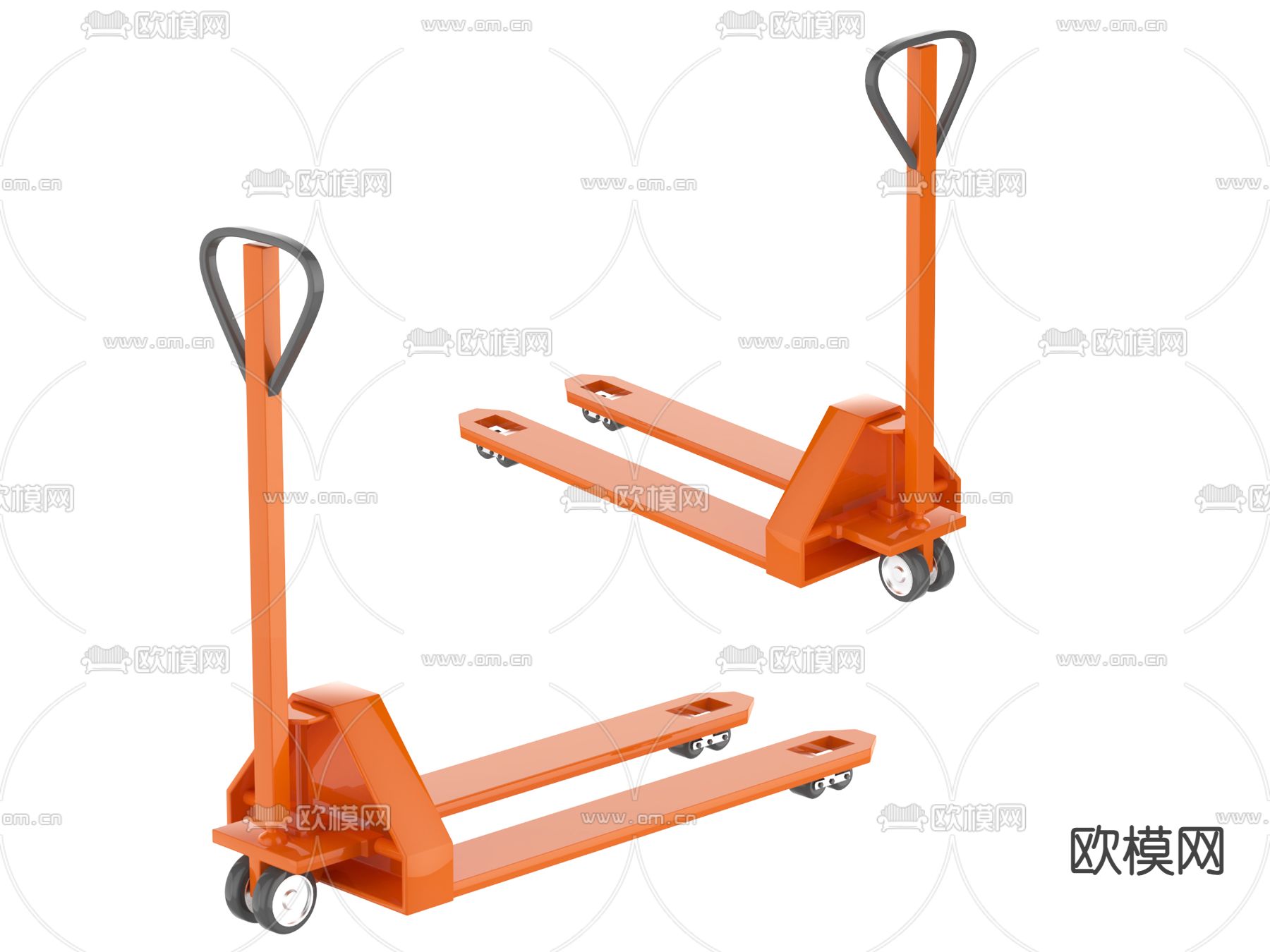 工具手推车su模型下载（渲染图2）