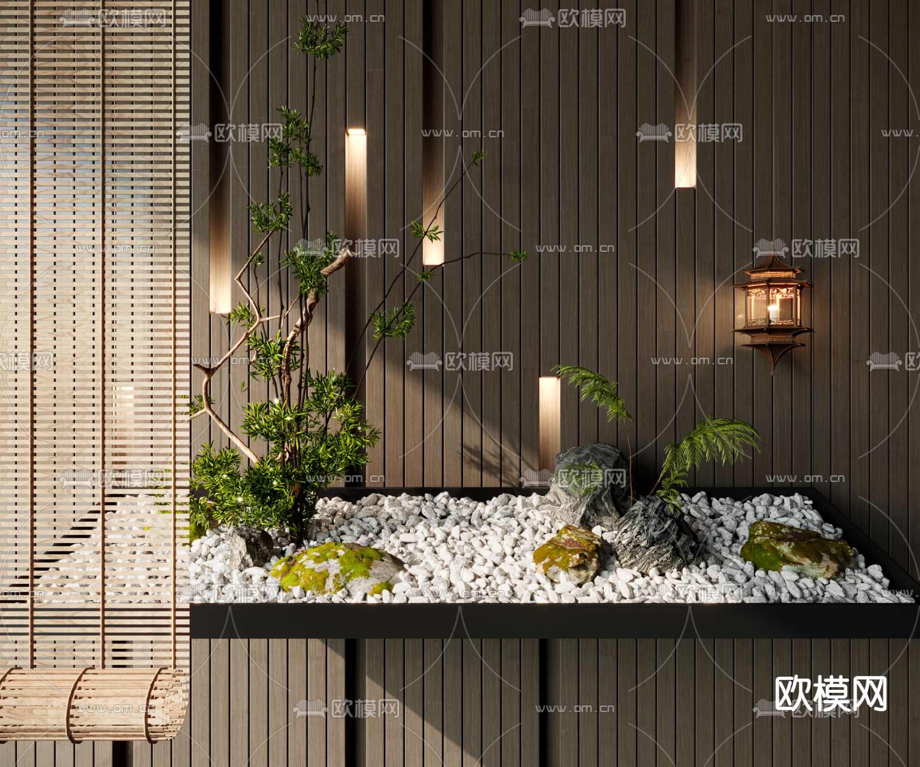 室内造景 假山小品3d模型下载