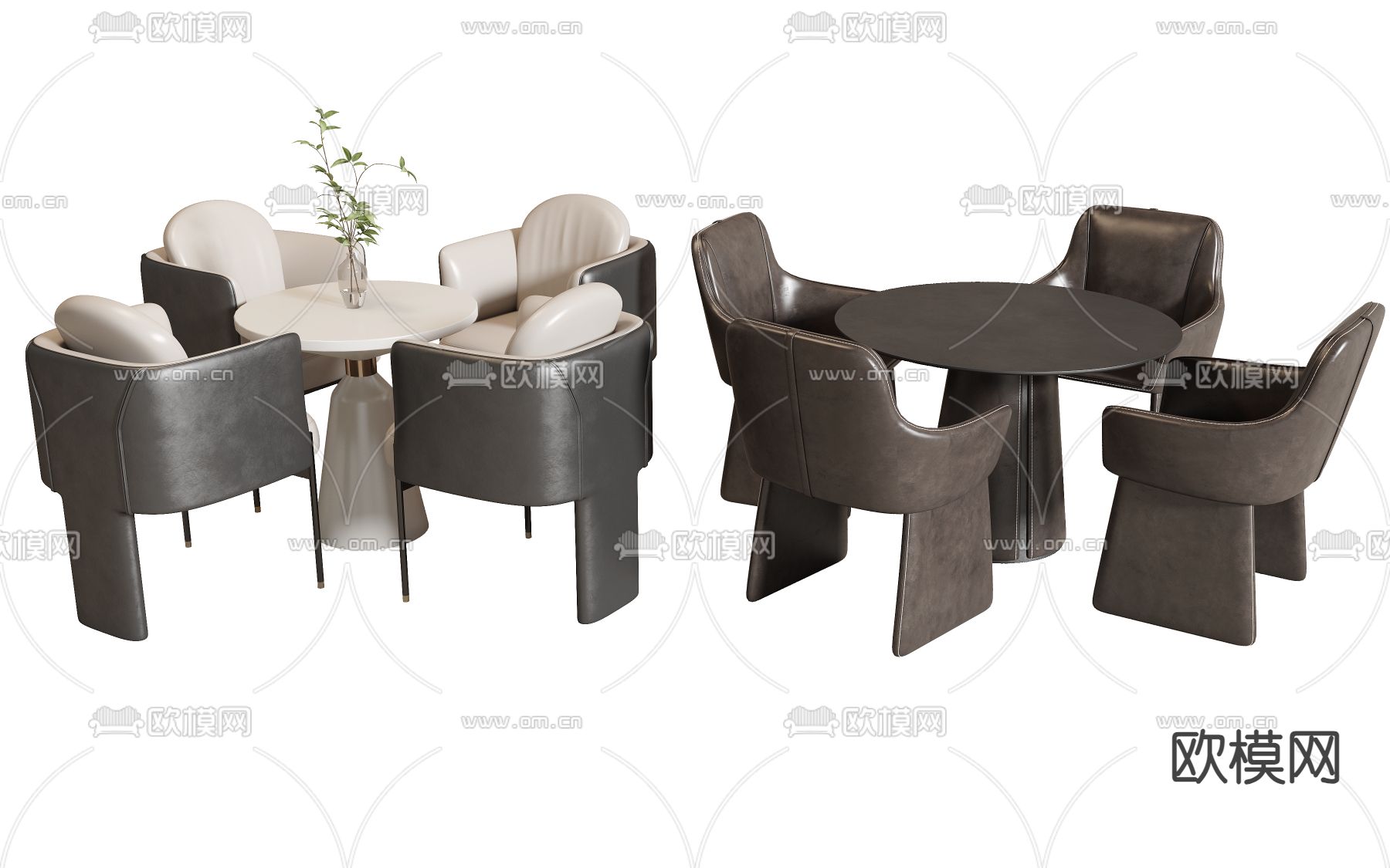 休闲桌椅 洽谈桌椅3d模型下载