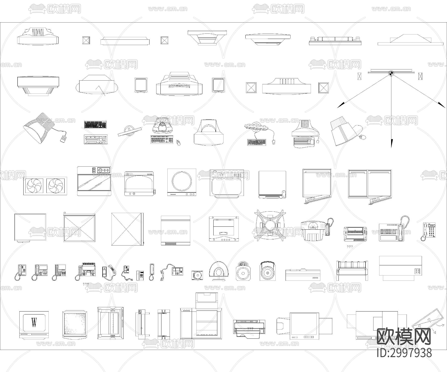 家居用品cad图库下载（渲染图1）