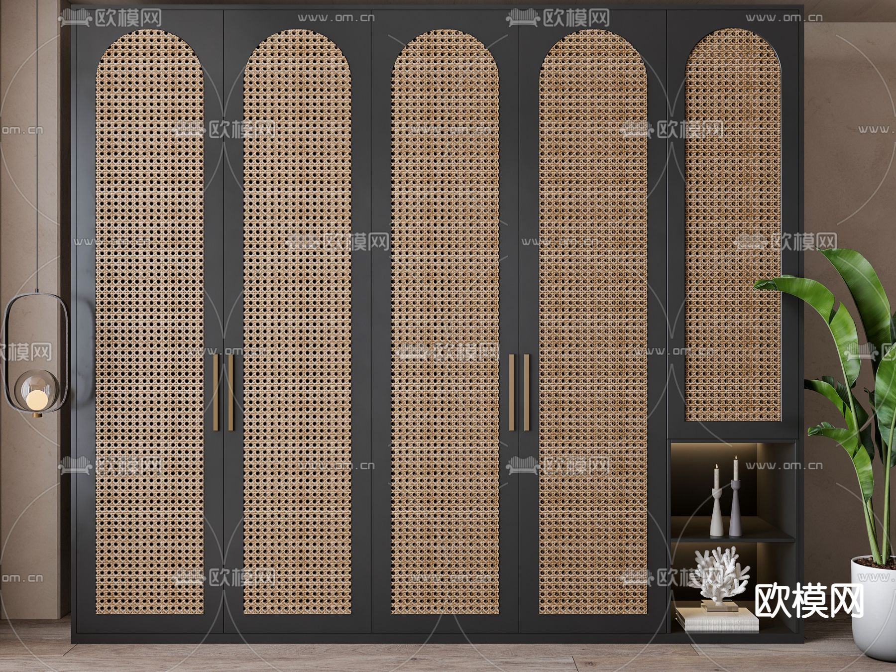 侘寂衣柜 衣橱3d模型下载