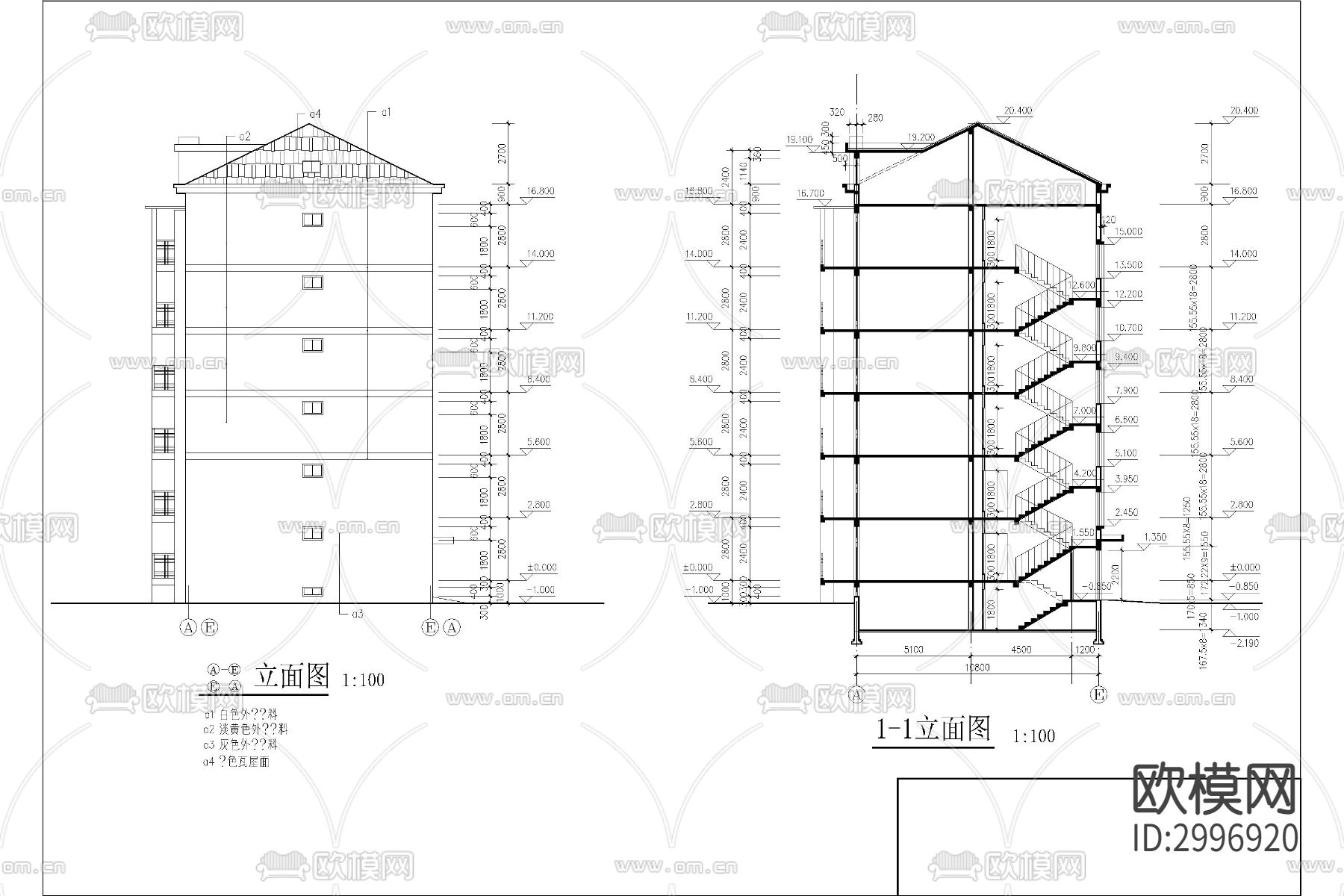 土木工程 住宅楼cad施工图下载（渲染图6）