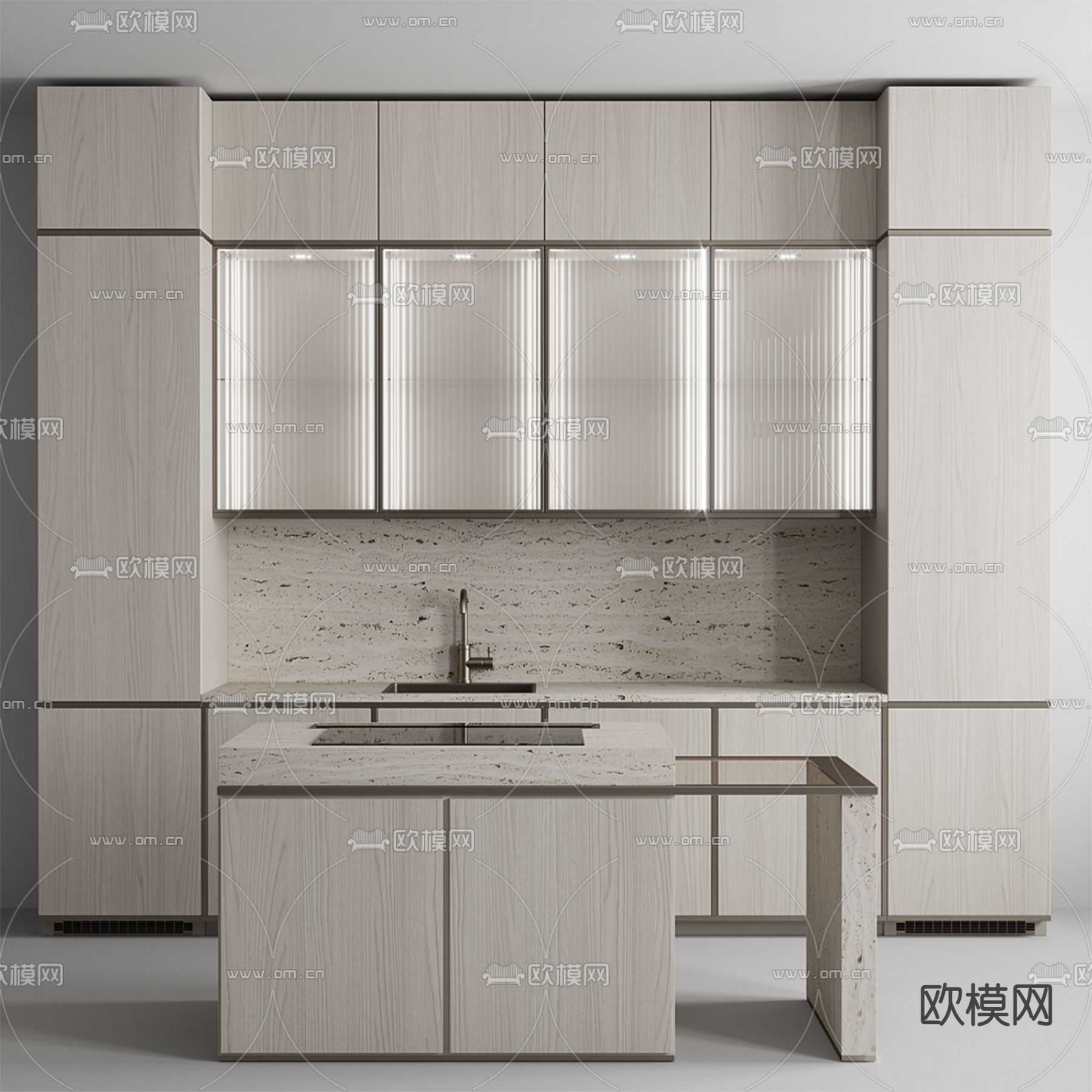 橱柜 中岛柜3d模型下载