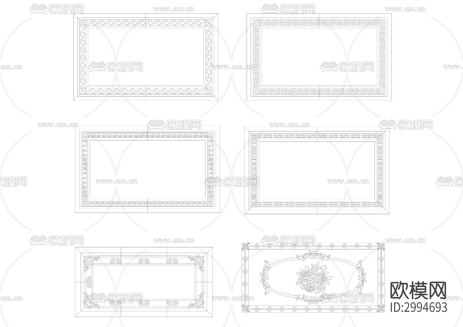 大理石水刀拼花cad图库下载（渲染图6）
