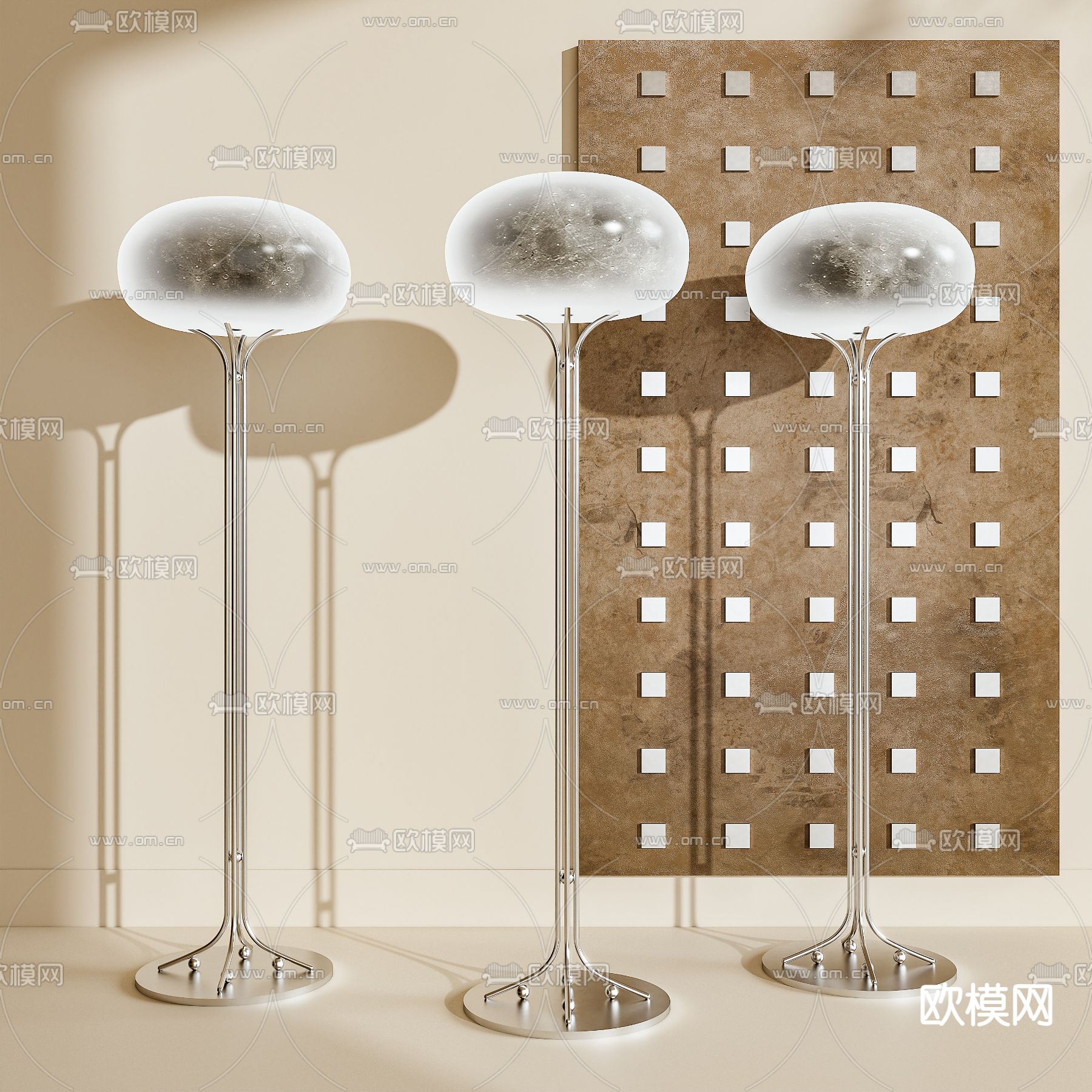 轻奢落地灯3d模型下载