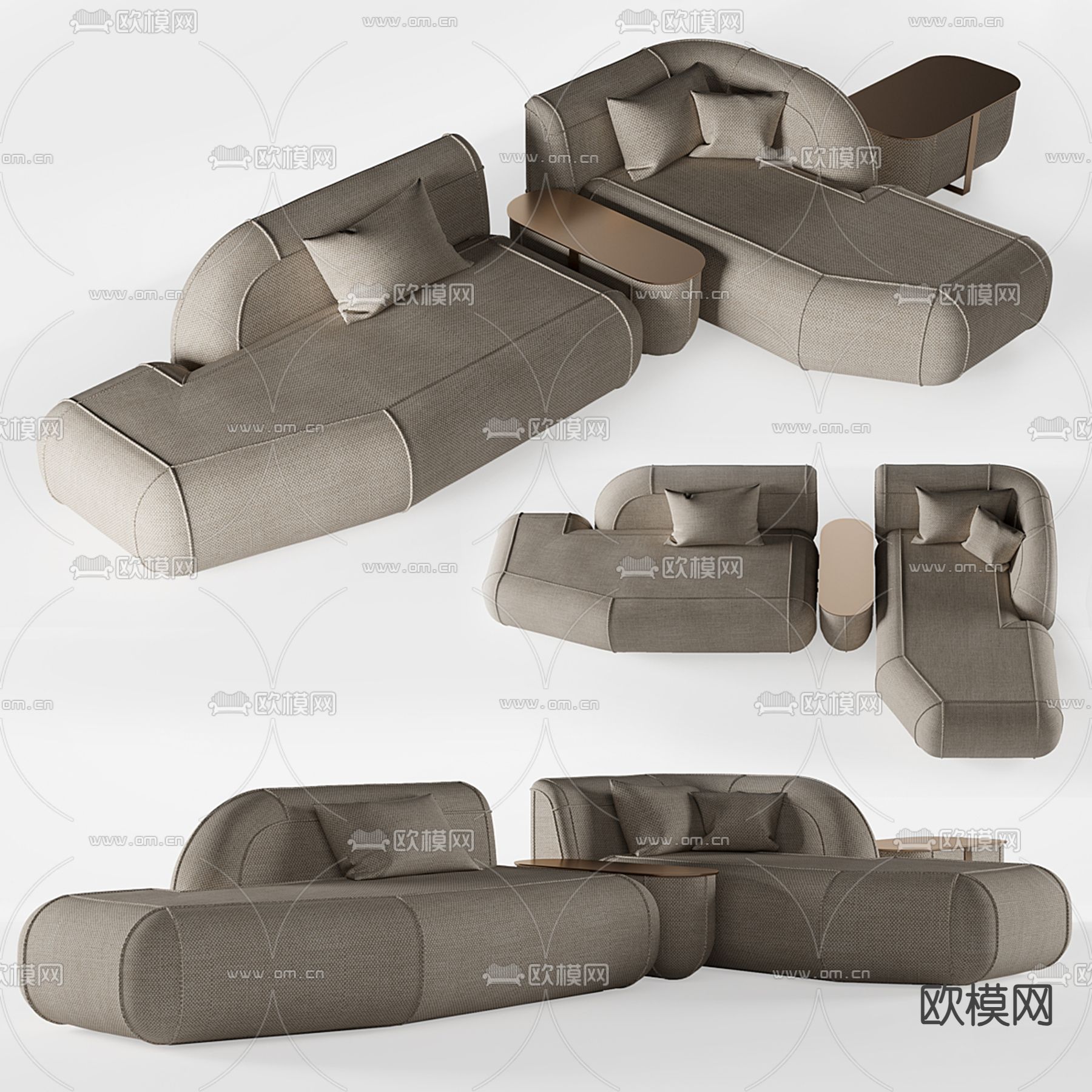 DONNA 模块沙发3d模型下载