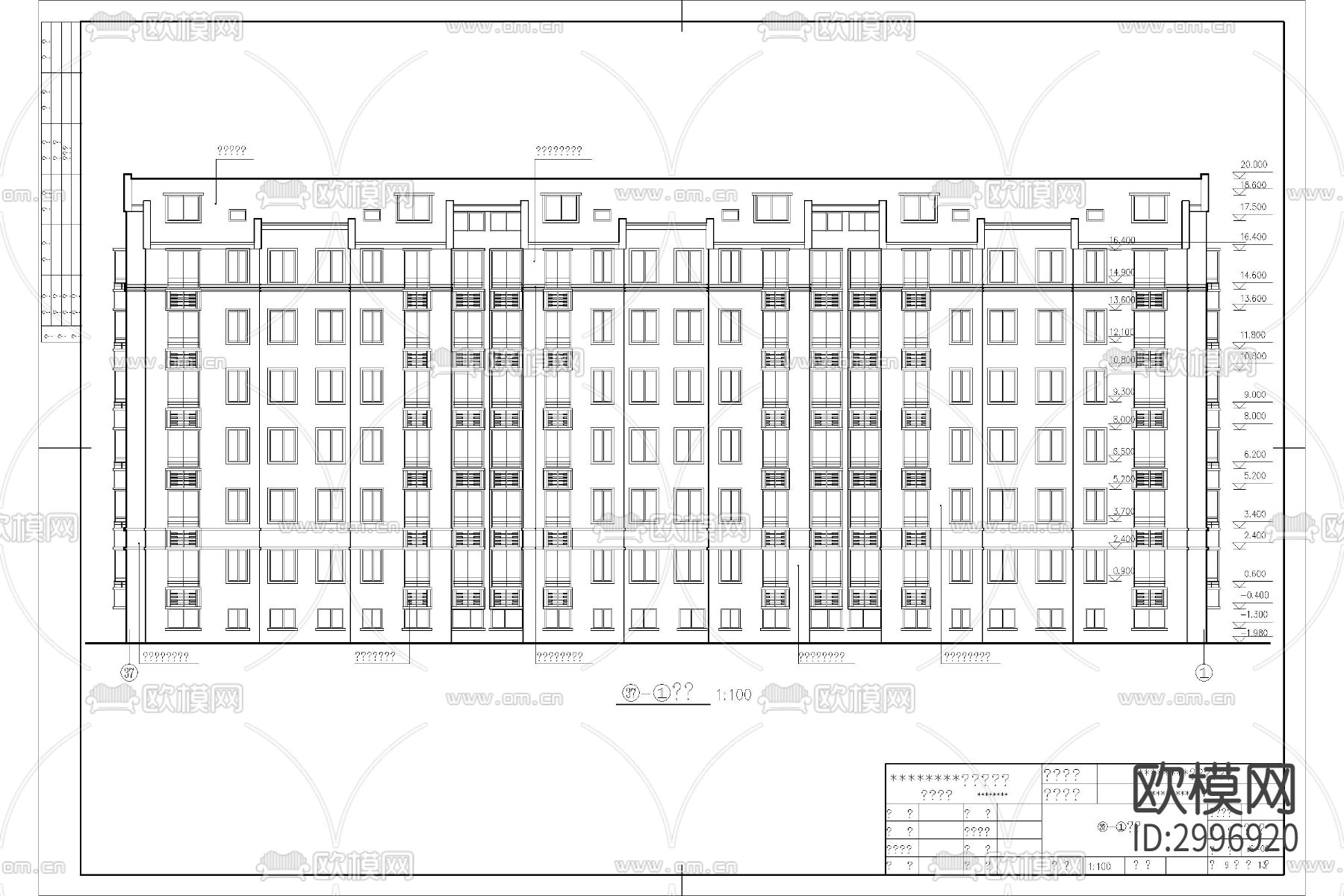 土木工程 住宅楼cad施工图下载（渲染图4）