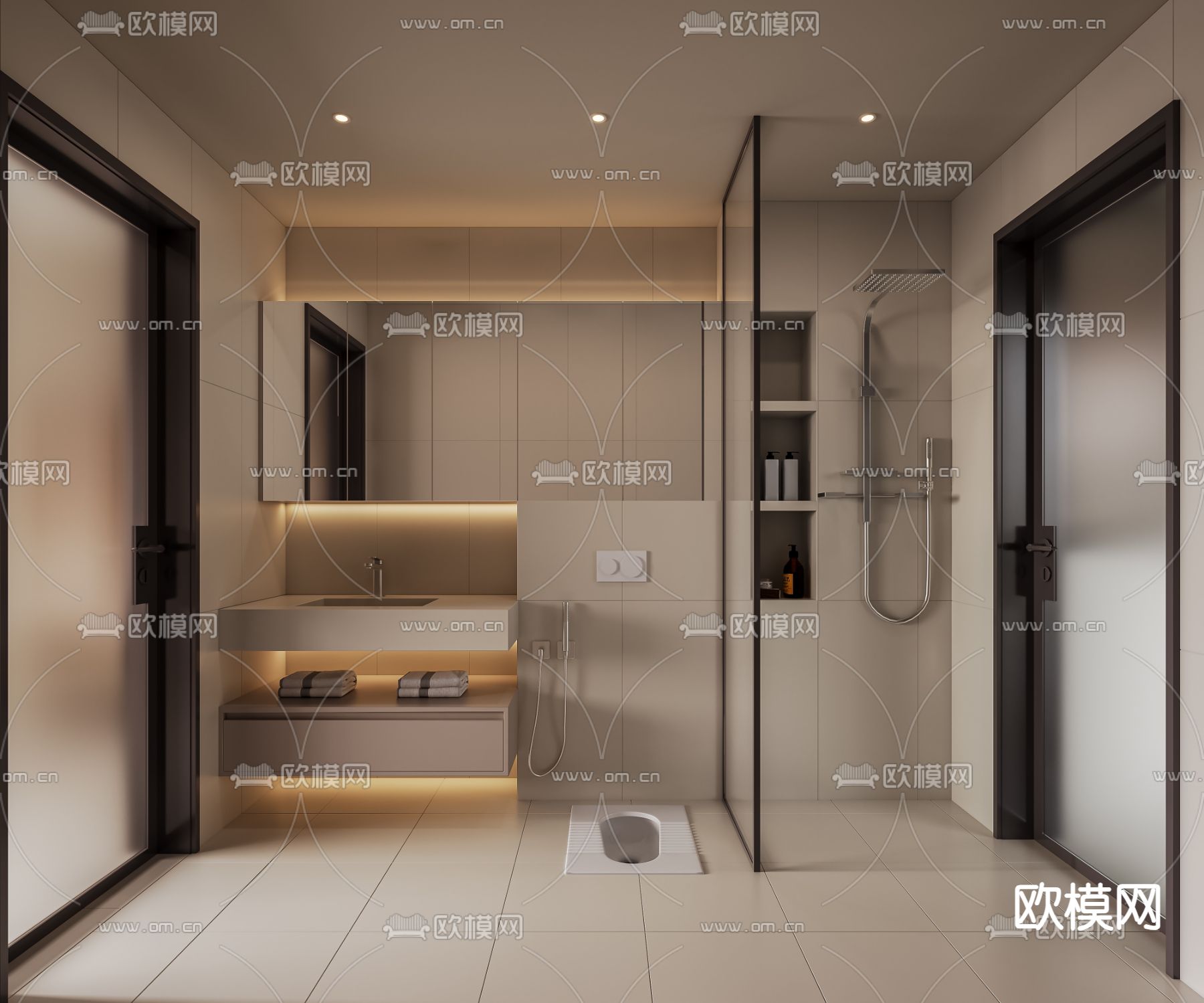 酒店卫生间 洗手间3d模型下载