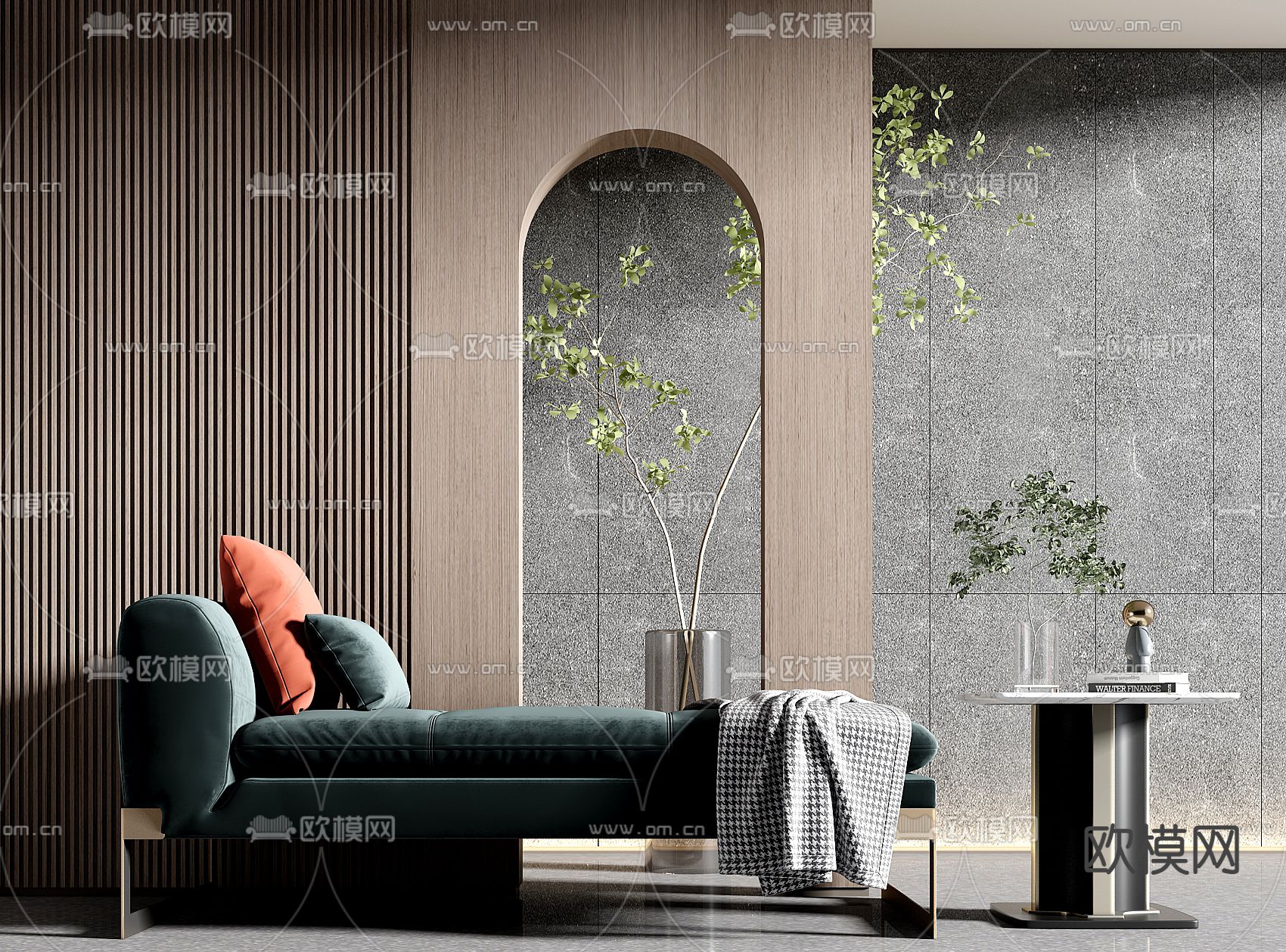 贵妃椅 脚踏 床尾凳3d模型下载