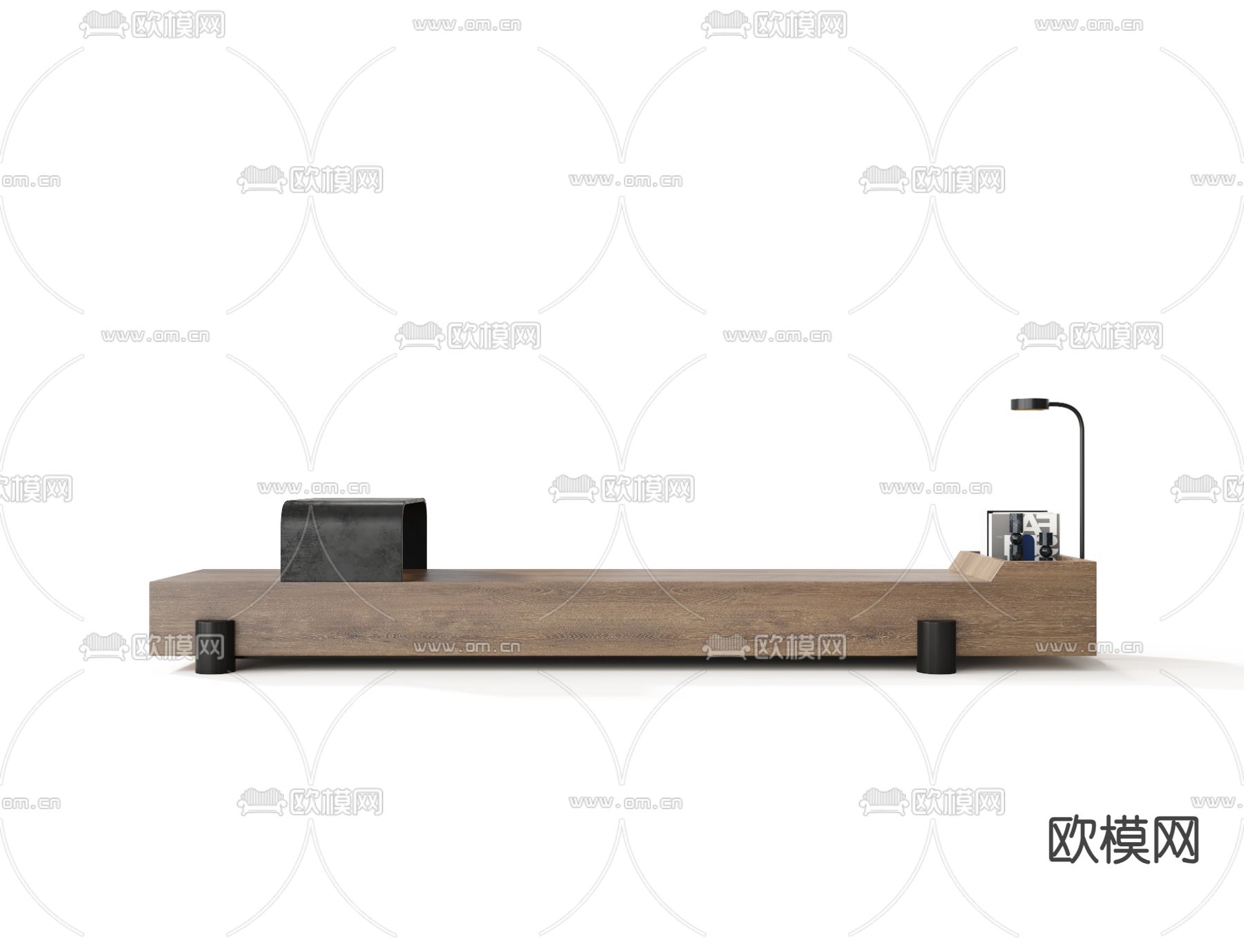 户外石凳 景观长凳 公共椅3d模型下载（渲染图2）