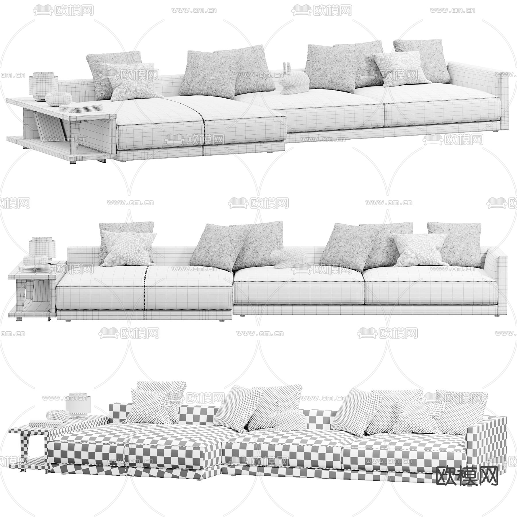 Poliform 模块沙发 转角沙发3d模型下载（渲染图5）