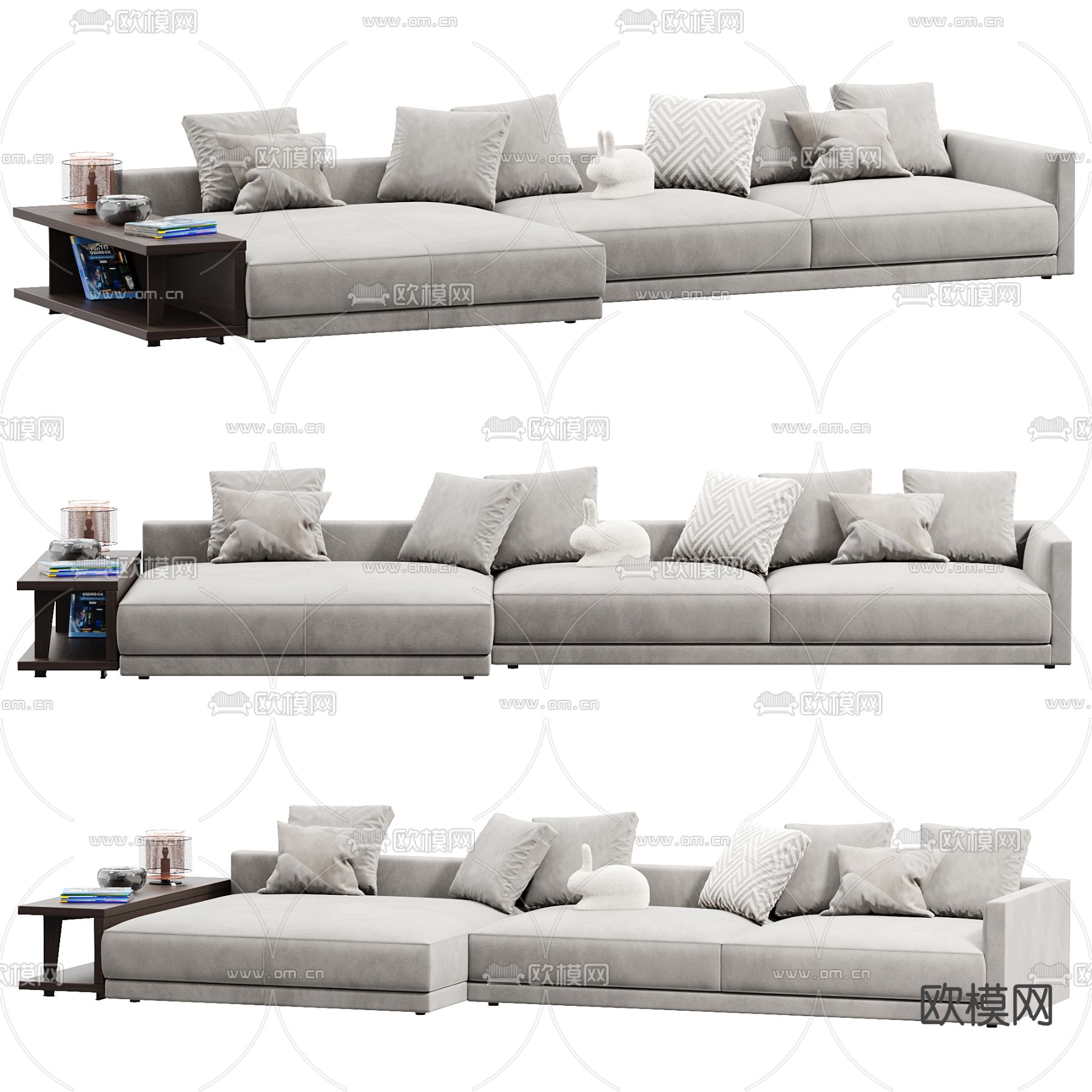 Poliform 模块沙发 转角沙发3d模型下载（渲染图1）