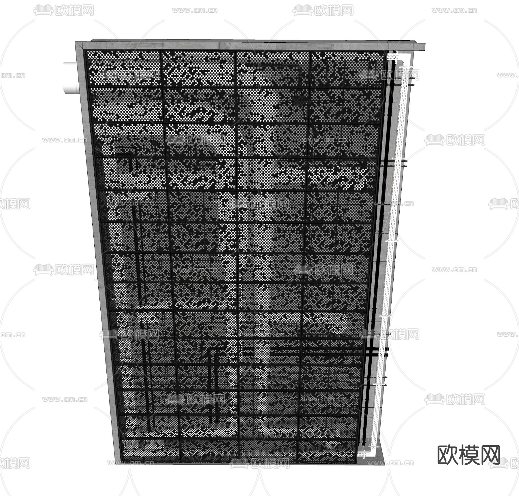 建筑顶面 金属网吊顶su模型