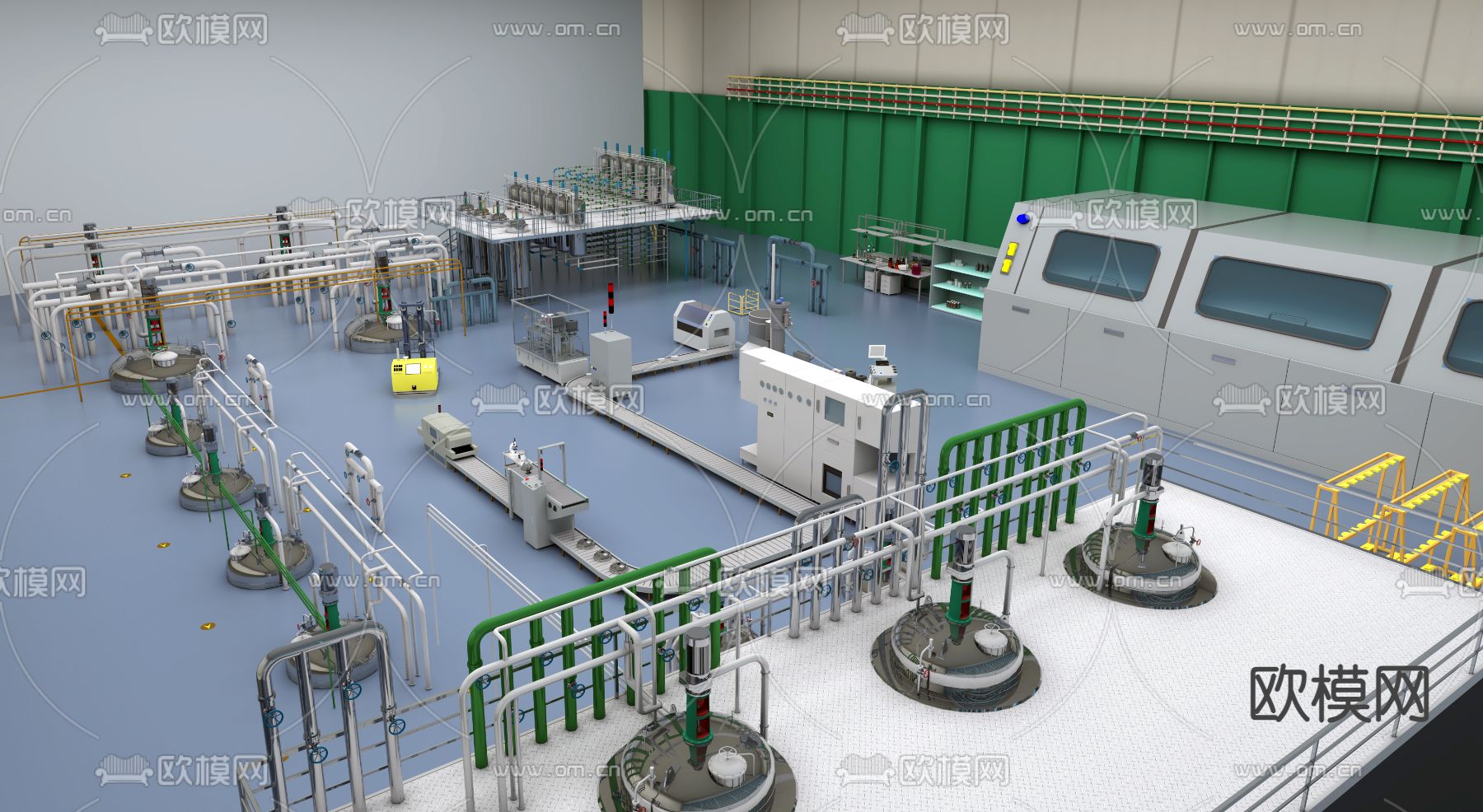 工厂车间 生产线3d模型下载（渲染图2）