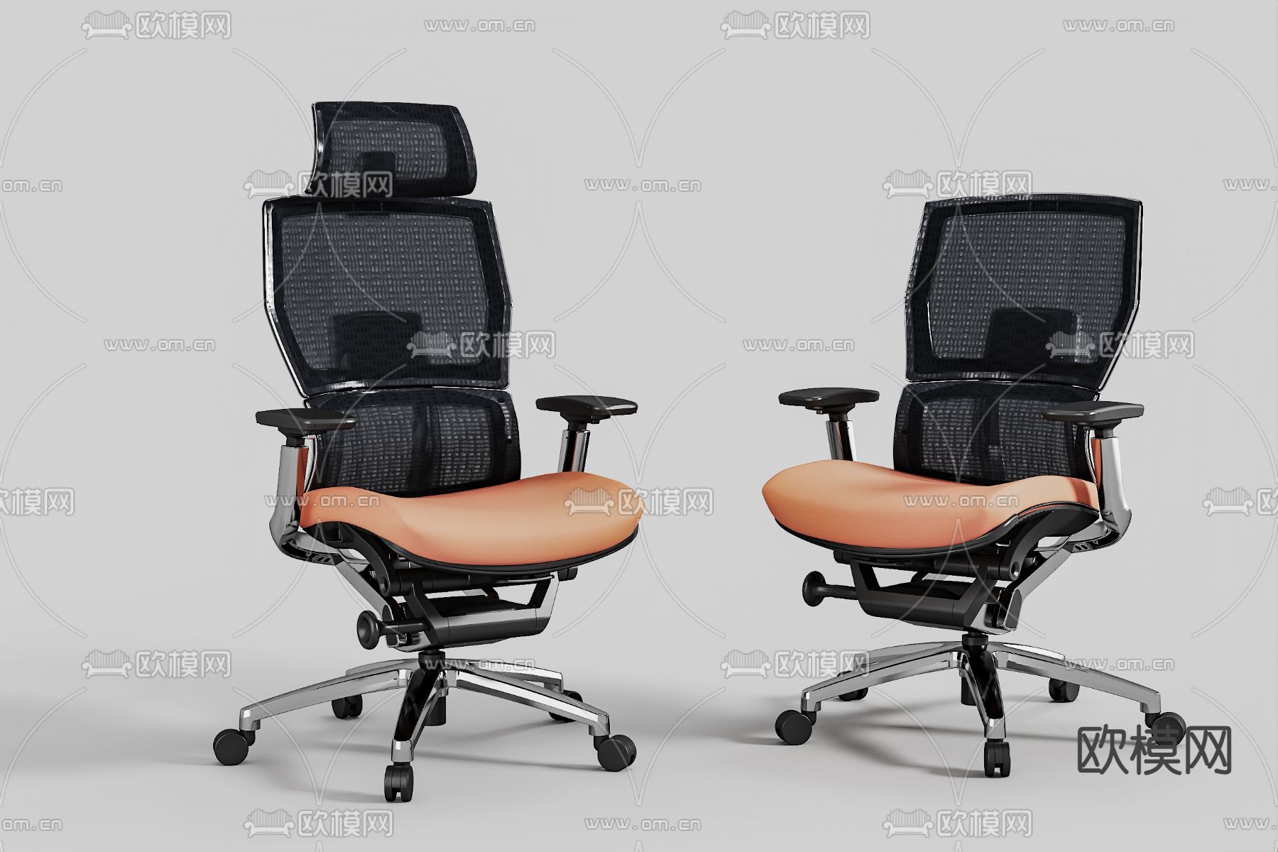 现代办公椅 职员椅 电脑椅3d模型下载