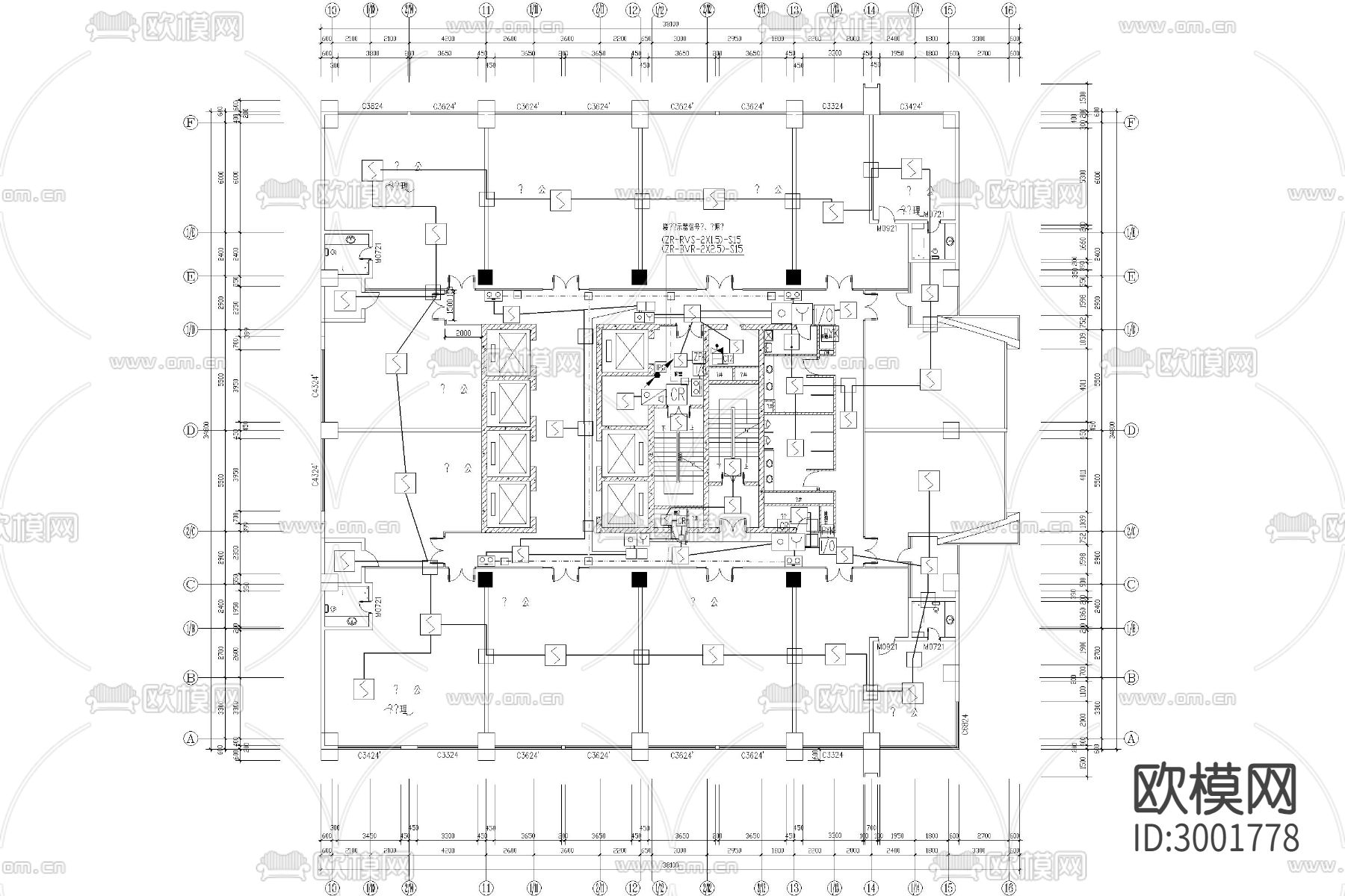 安防 消防 水电cad施工图下载（渲染图8）