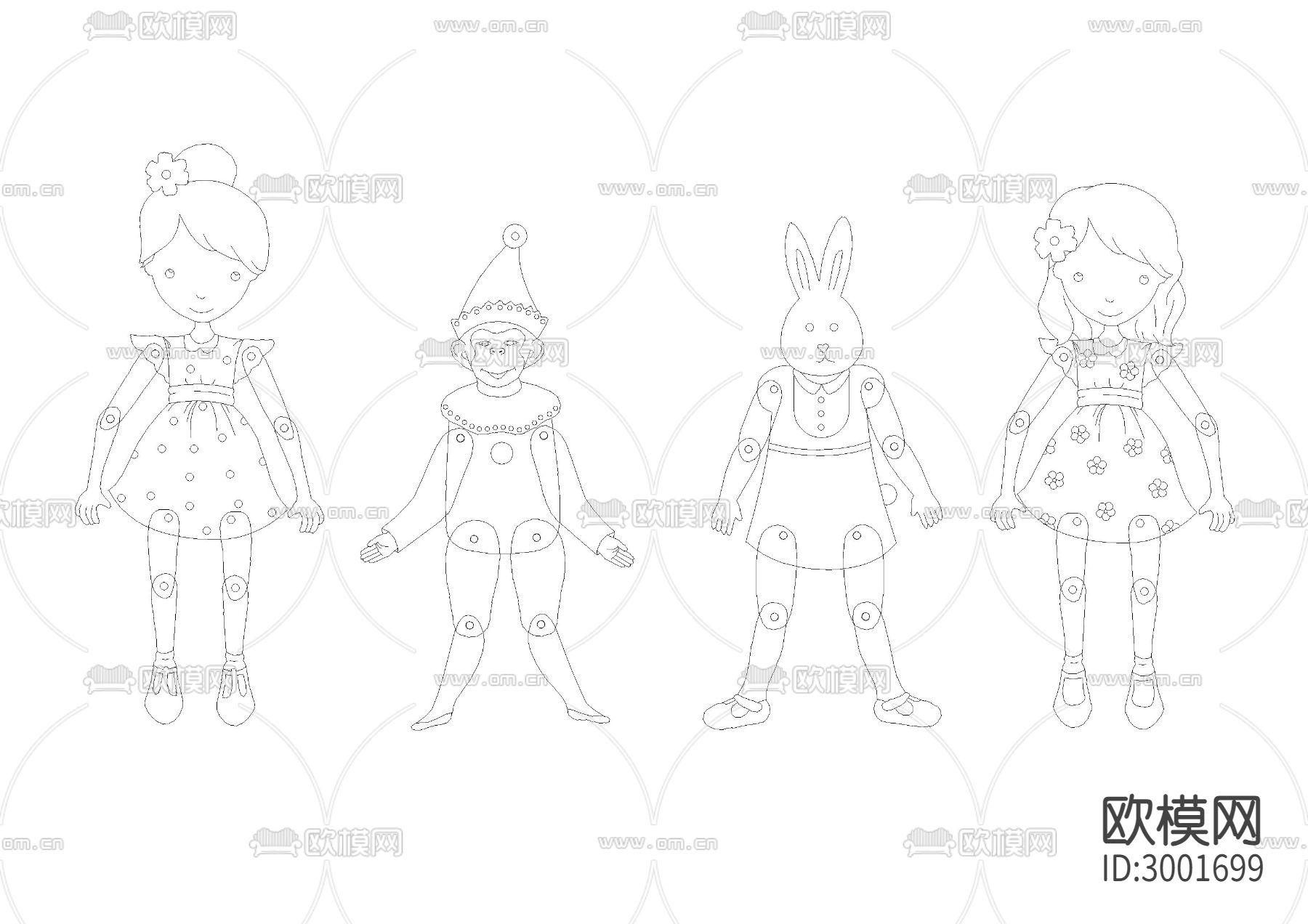 儿童类装修图形 图案cad图库下载（渲染图4）