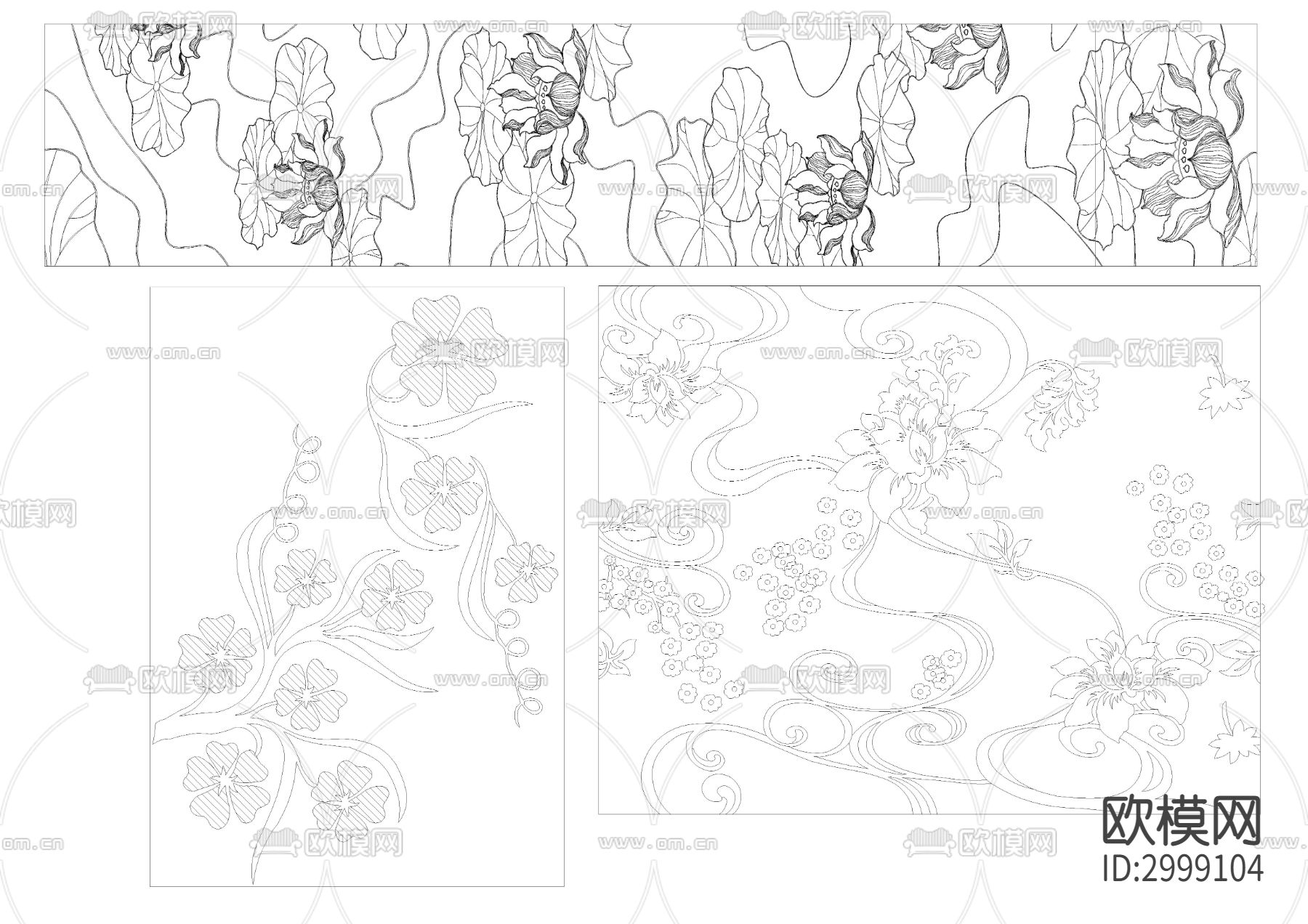 中式雕花cad图库下载（渲染图3）