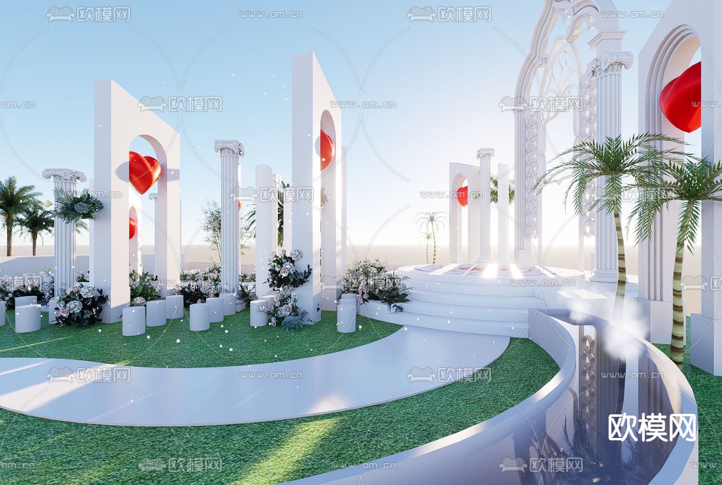 户外婚礼su模型下载（渲染图9）