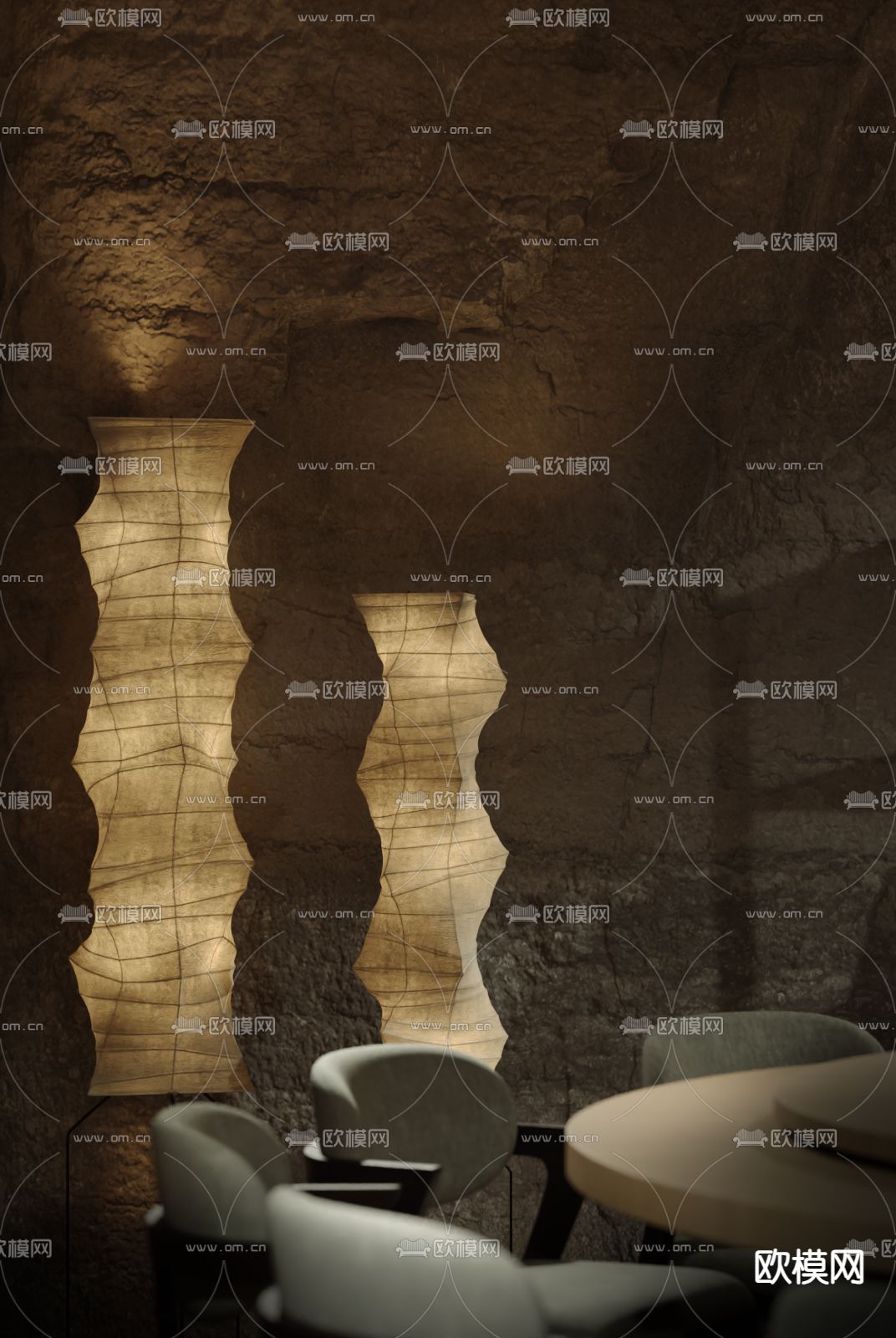 暗黑风包房 会所包厢3d模型下载（渲染图5）