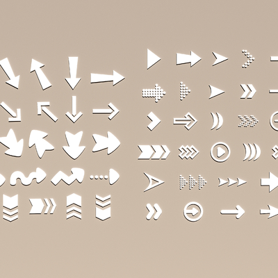  现代箭头图标su模型 
