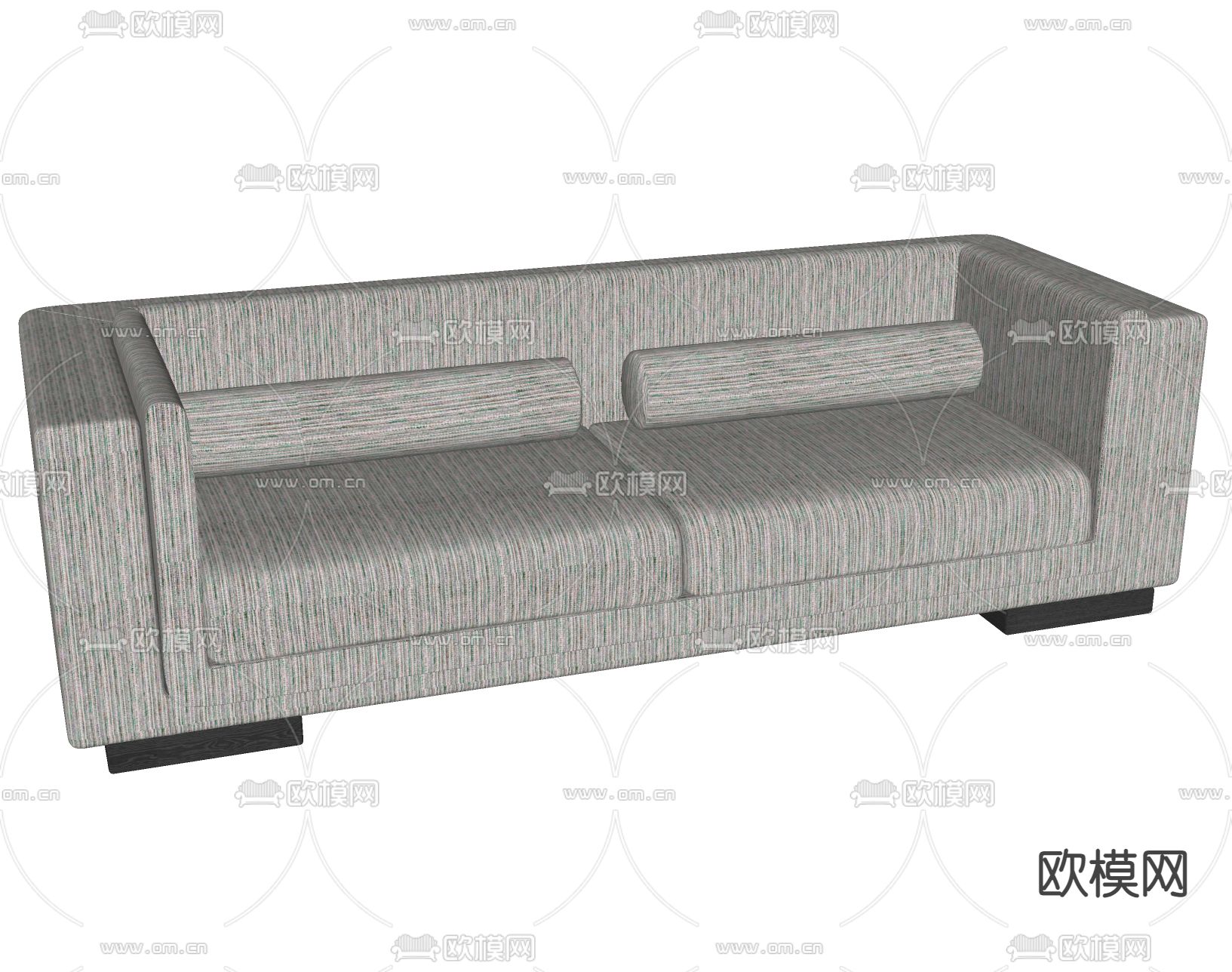 现代双人沙发 布艺沙发su模型