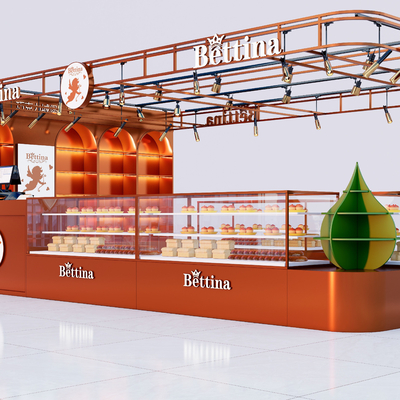  巧克力商场专柜su模型 