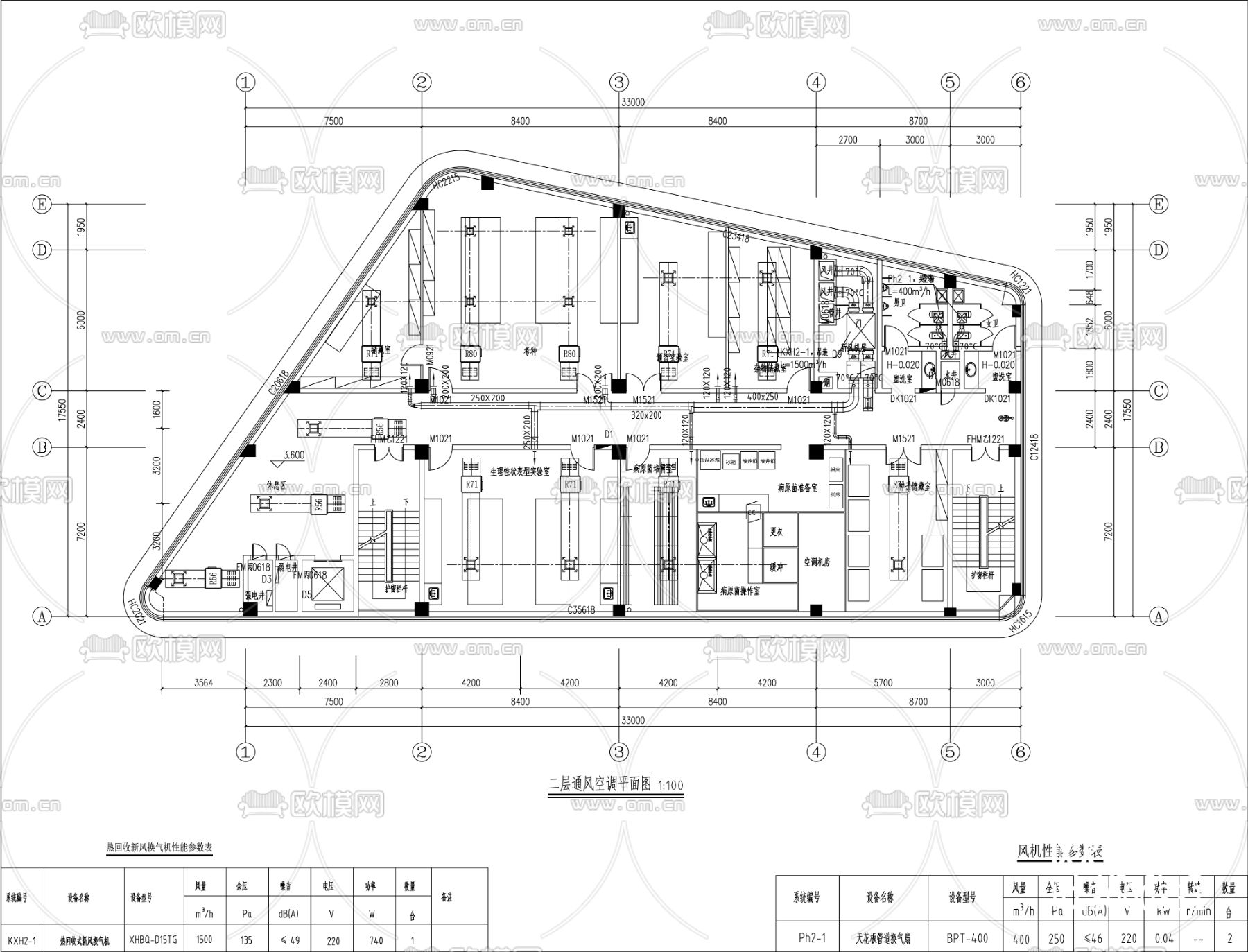 生物技术研发实验室 装修 电气 给排水cad施工图下载（渲染图7）