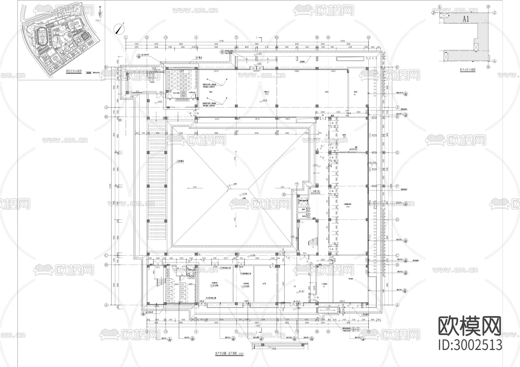 土地房产管理职业学校迁建工程cad施工图下载（渲染图7）
