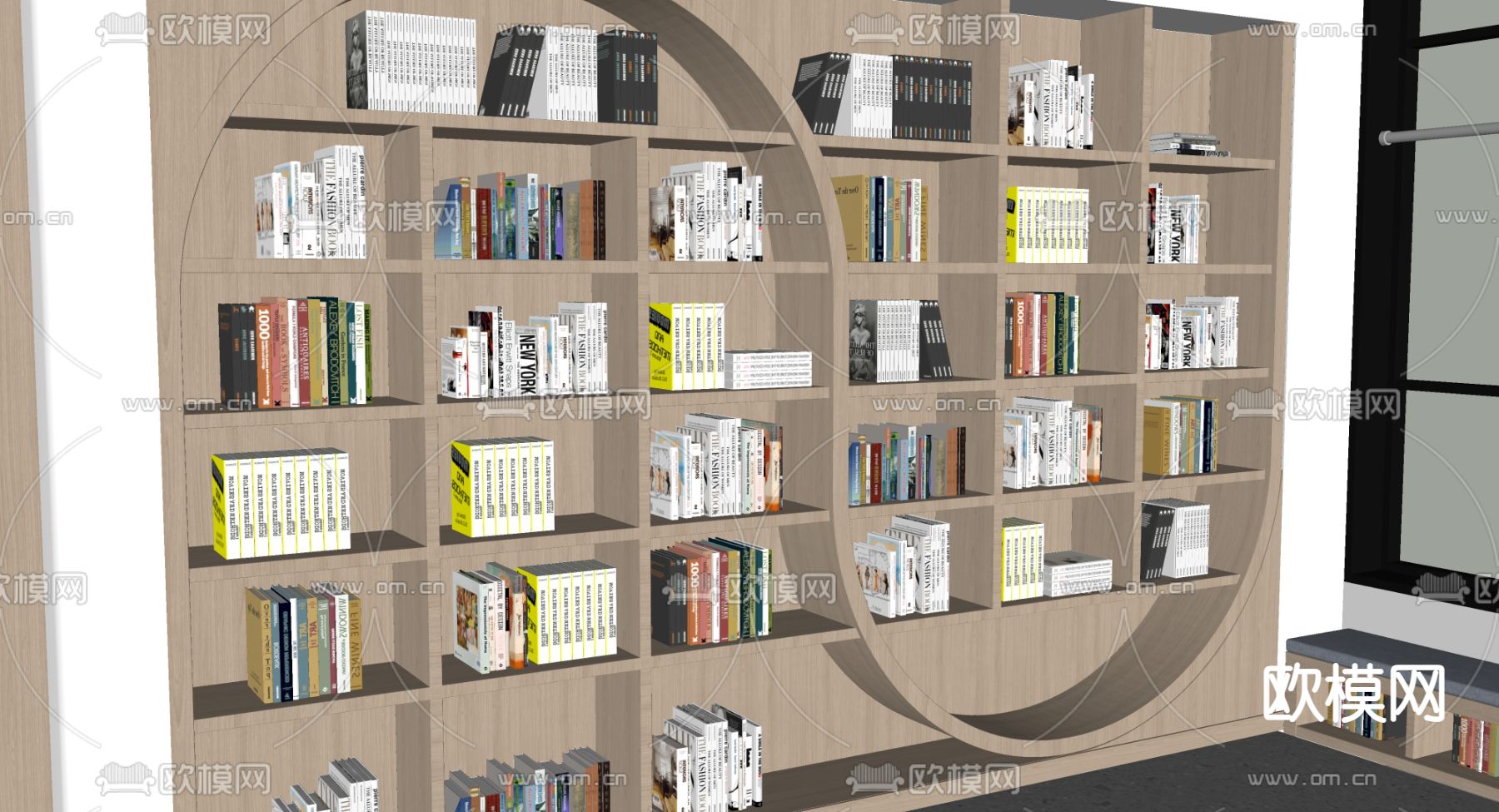 图书馆 阅读室su模型下载（渲染图3）