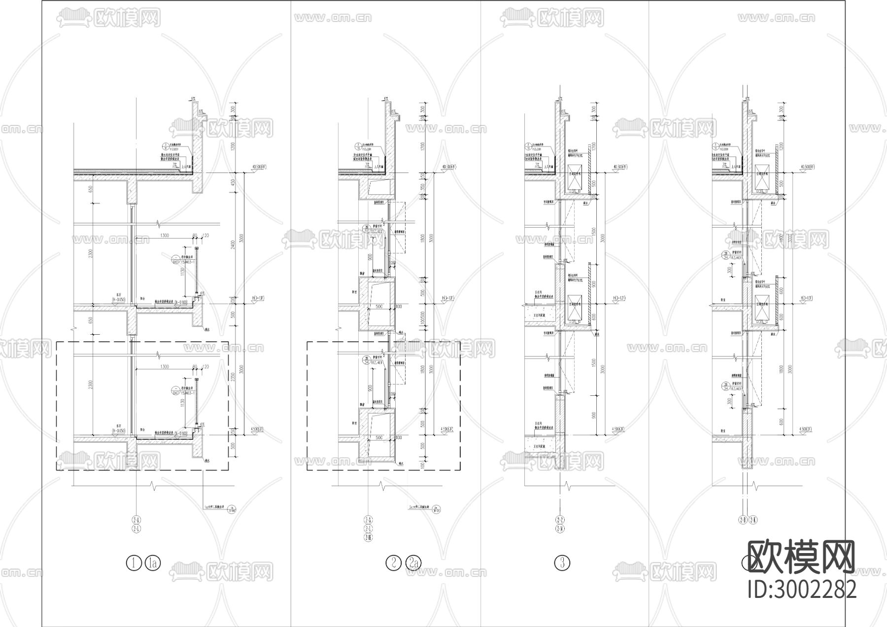 工业园区企业服务中心人才公寓cad施工图下载（渲染图2）