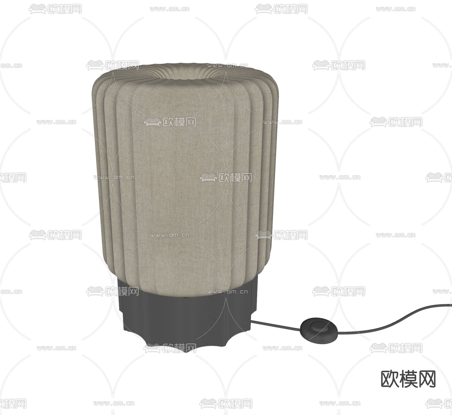 Turri 侘寂风台灯su模型下载（渲染图2）