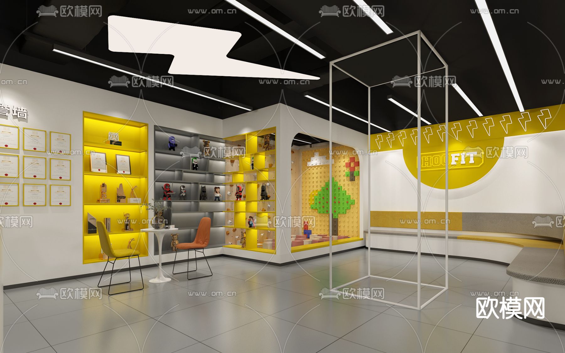 儿童体能馆 培训机构3d模型下载（渲染图4）