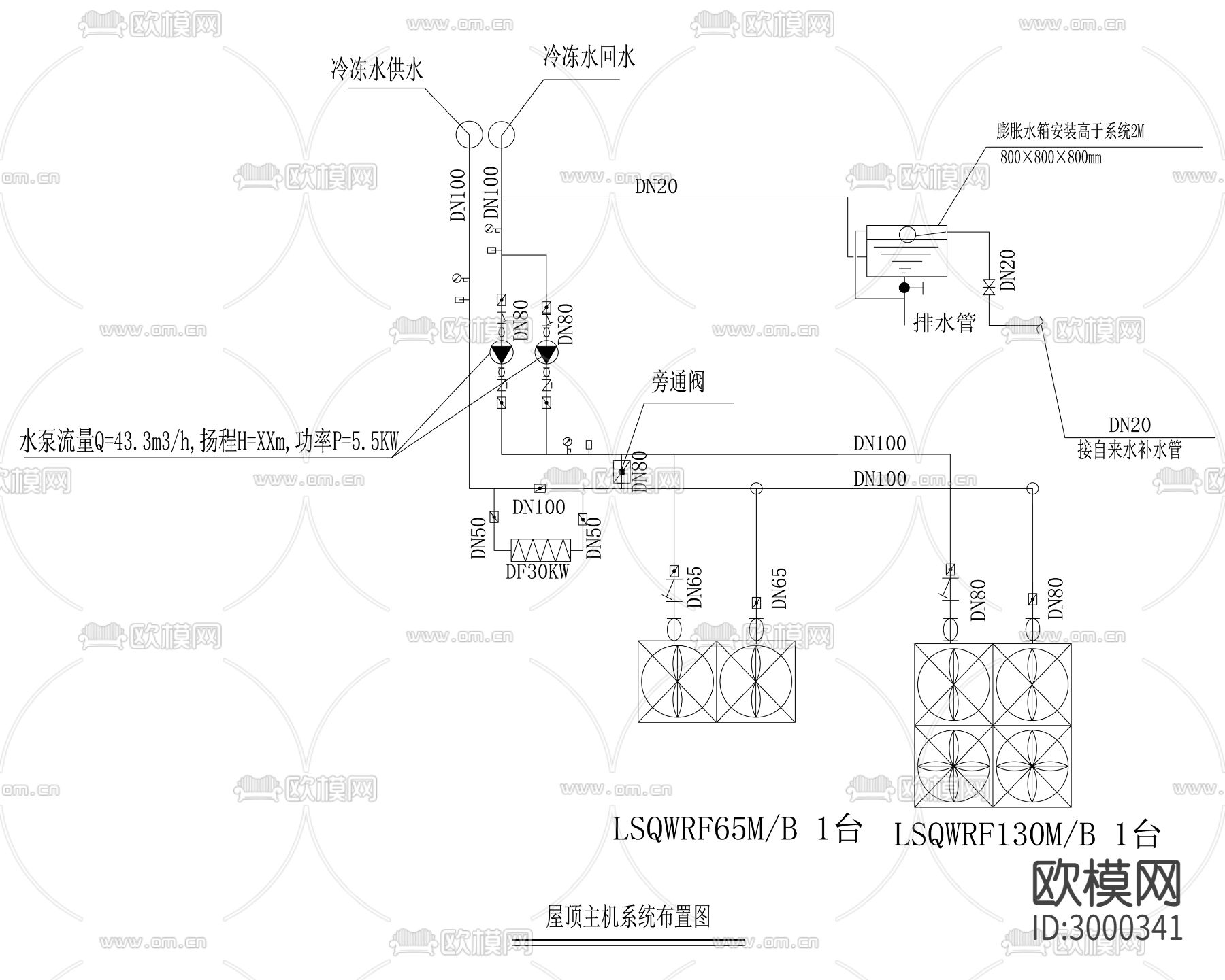 多联机空调设备图库模版cad施工图下载（渲染图6）
