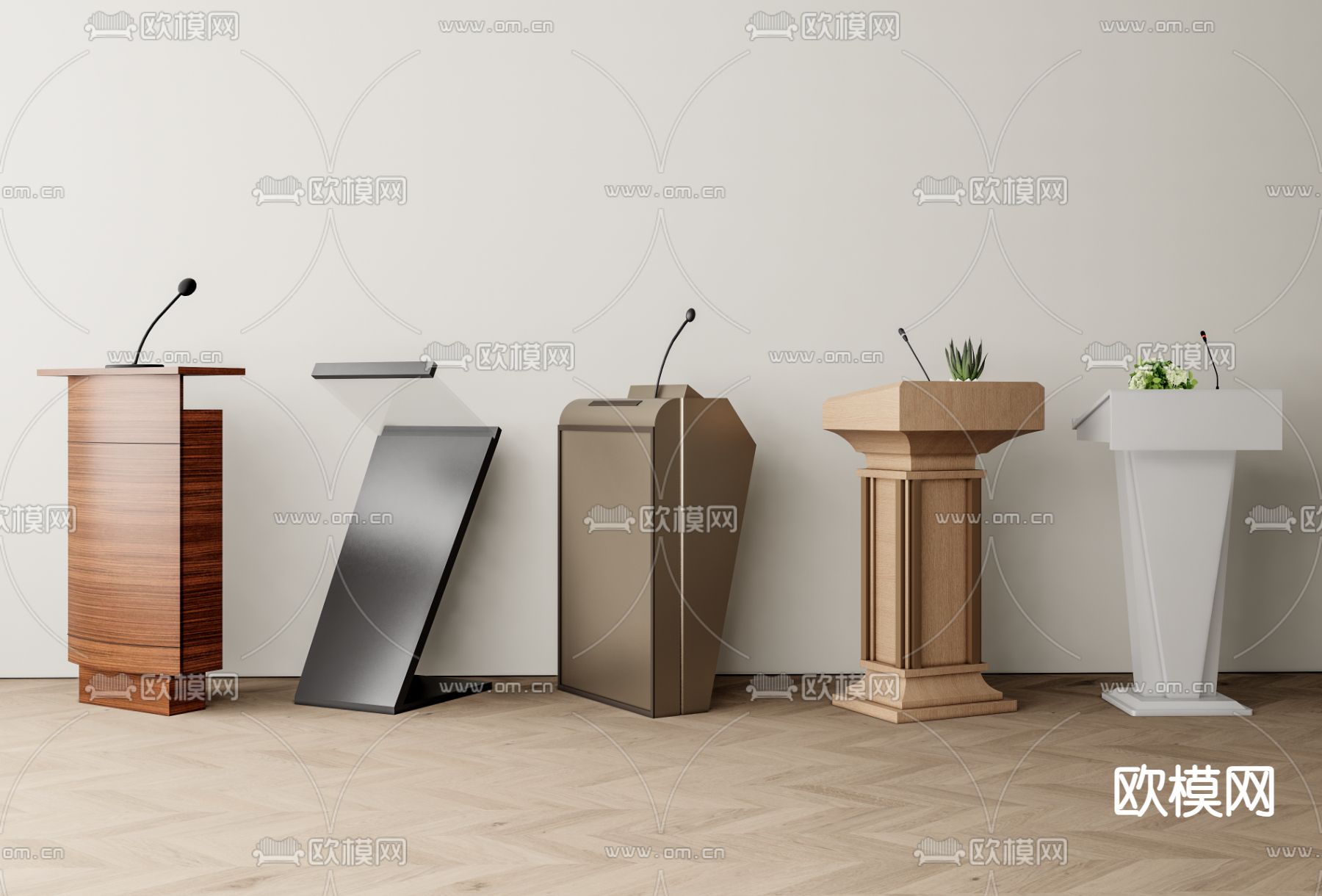 现代讲台su模型下载（渲染图1）