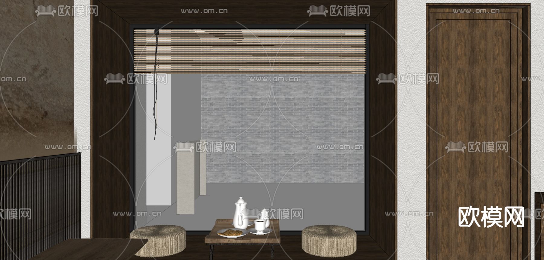 酒店 客房su模型下载（渲染图1）