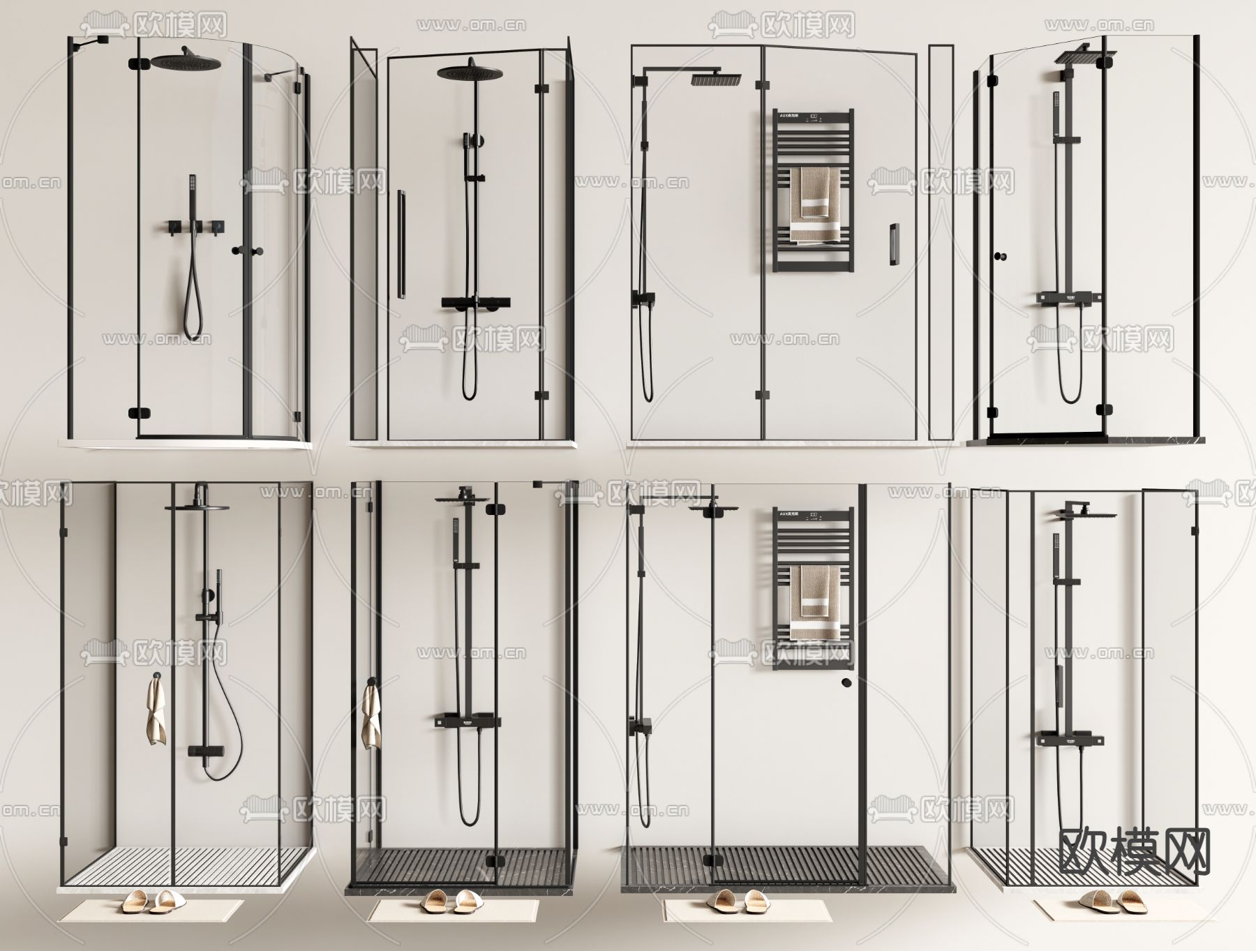 淋浴间 淋浴房 冲凉房3d模型下载