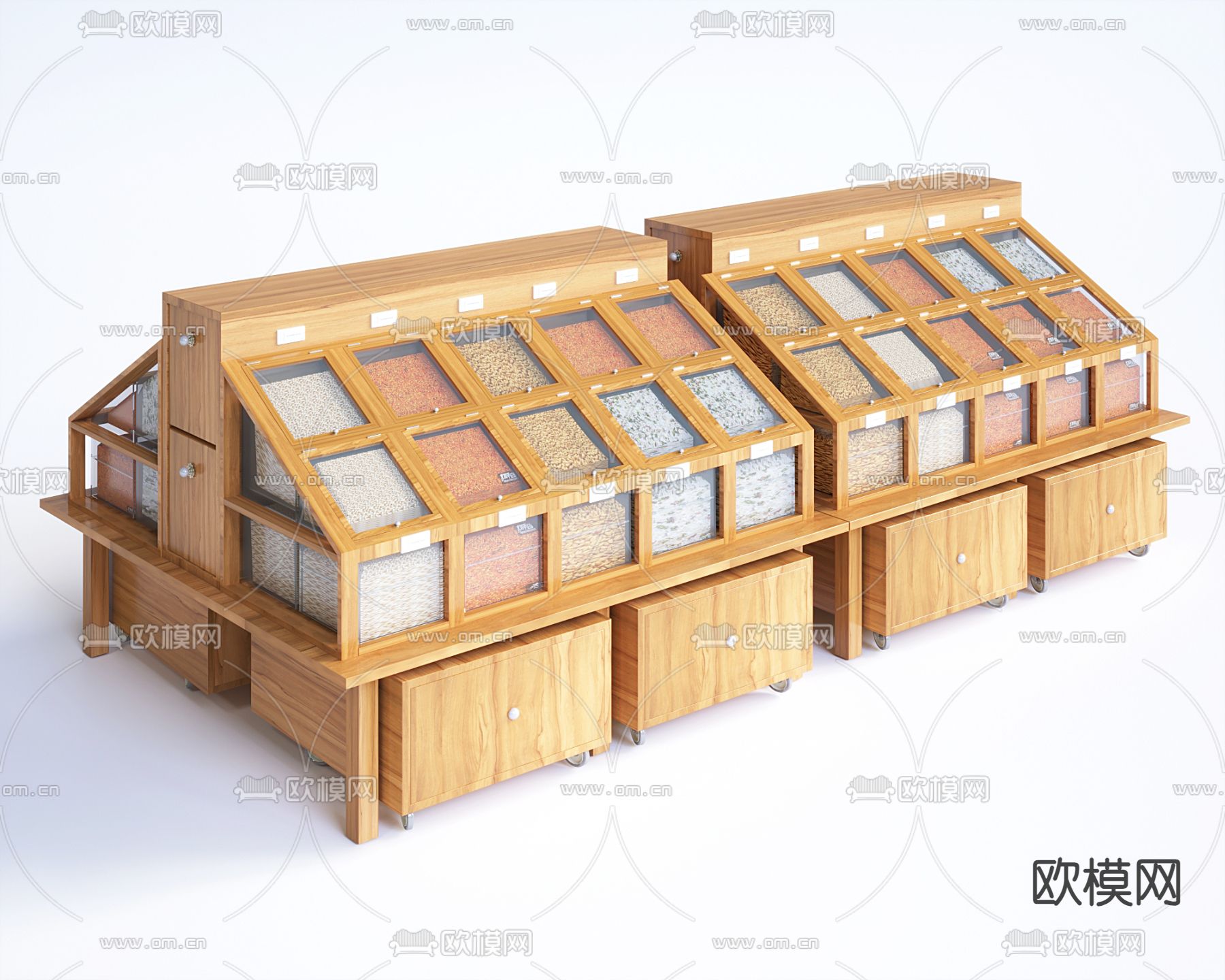 超市货架 展示架 商品柜3d模型下载