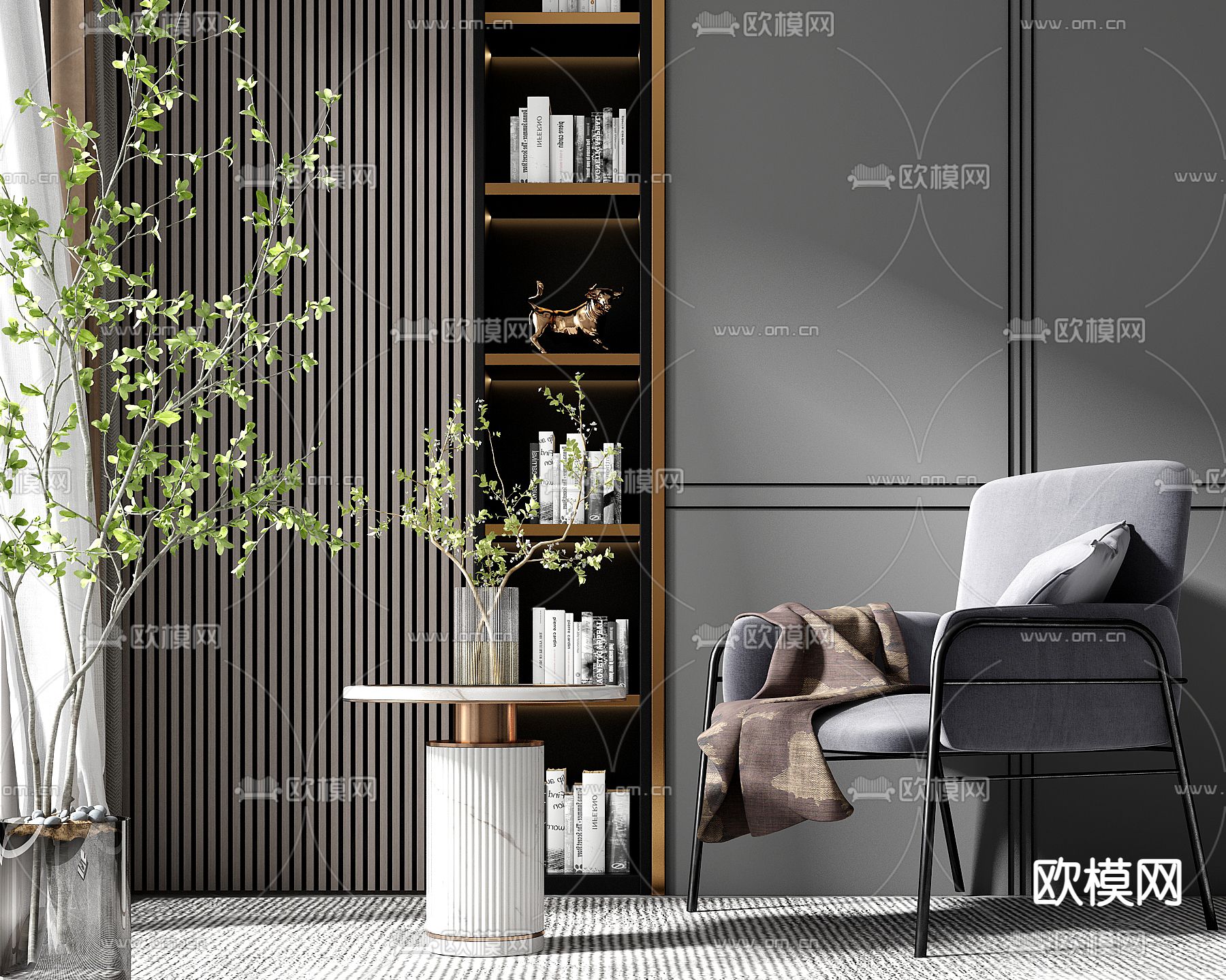 现代椅子 休闲椅u模型下载（渲染图1）