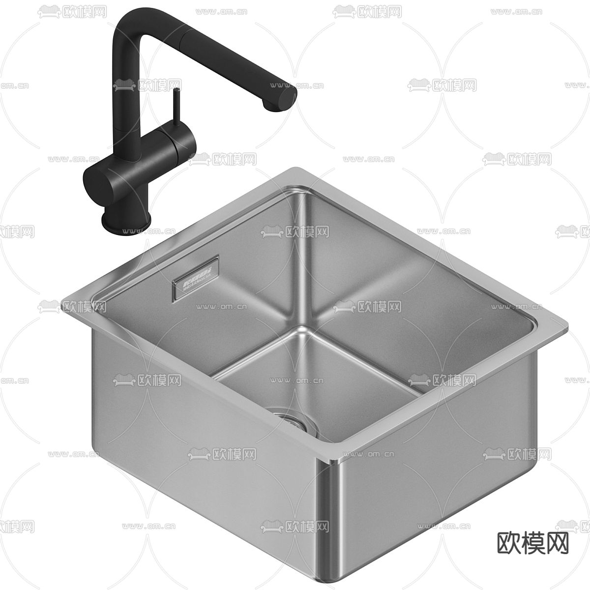 不锈钢水槽 洗菜盆3d模型下载