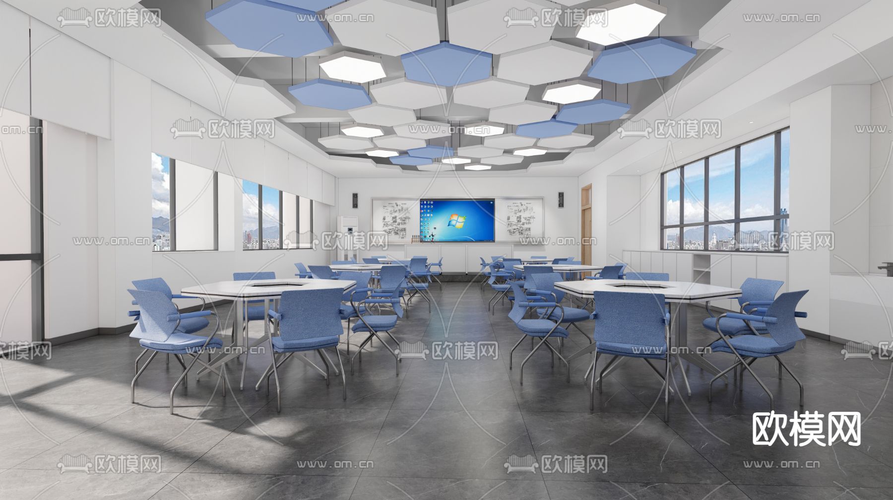 学校教室 科学教室su模型下载（渲染图2）