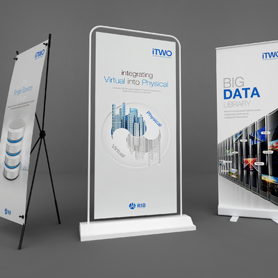  现代展架 广告牌 广告屏su模型 