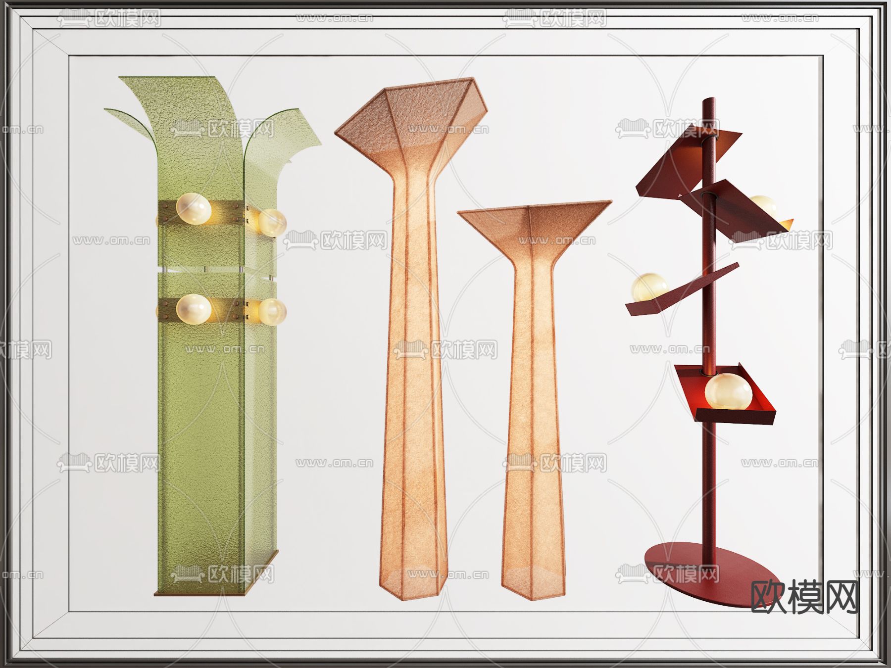 异形落地灯3d模型下载