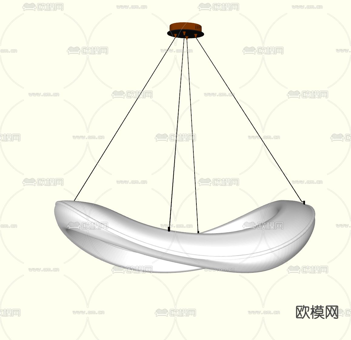侘寂风吊灯su模型下载（渲染图2）