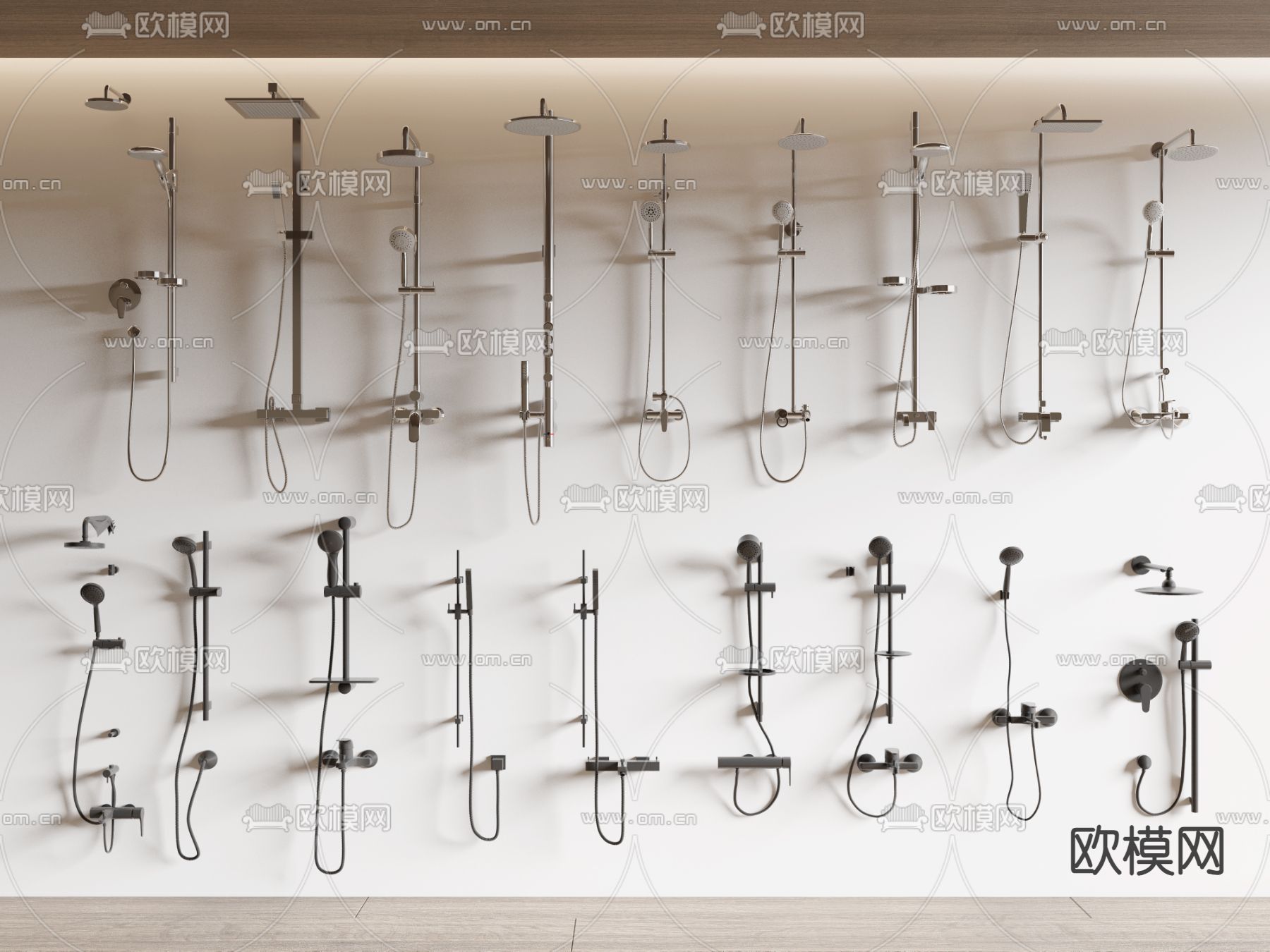 花洒 淋浴喷头3d模型下载