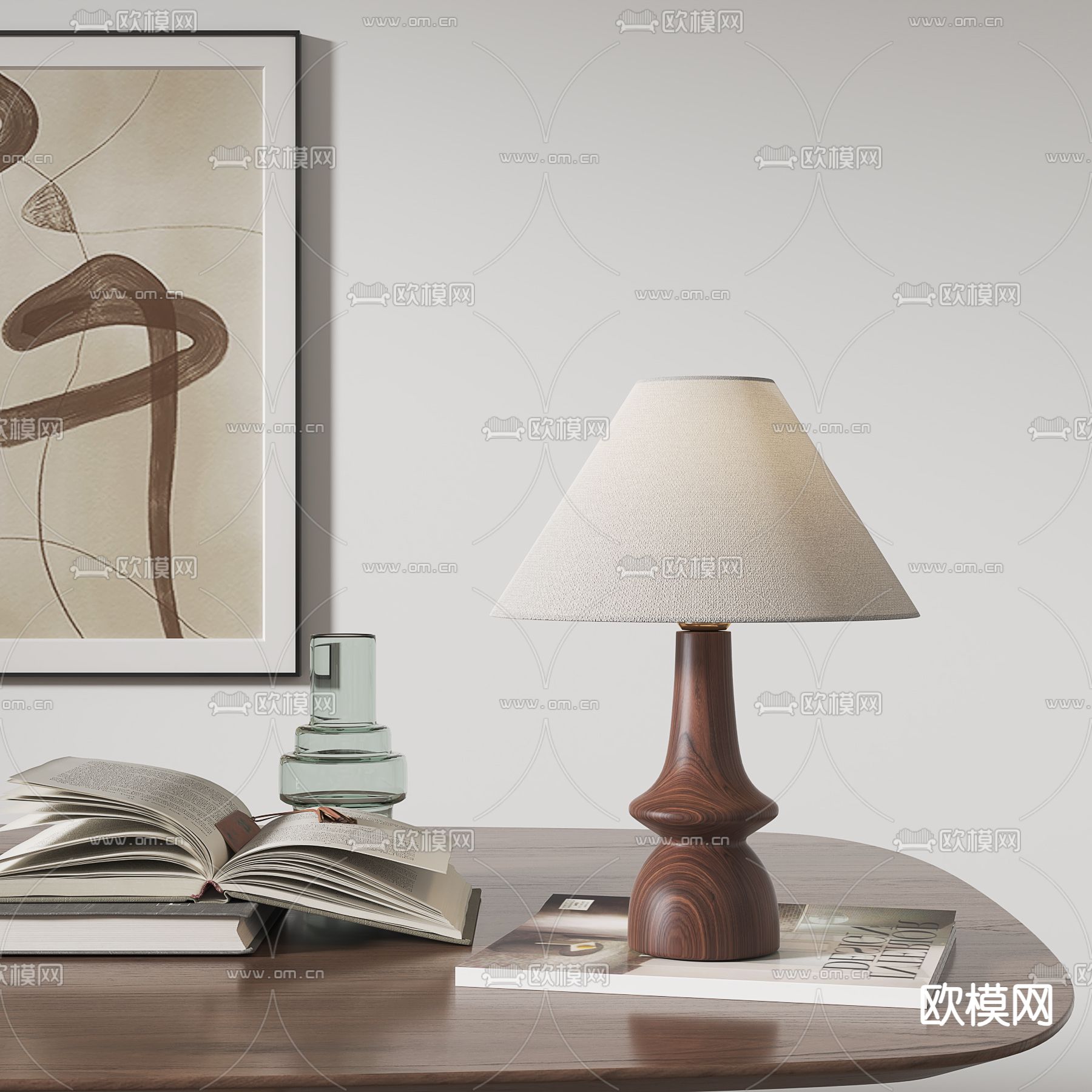 北欧台灯su模型下载（渲染图2）