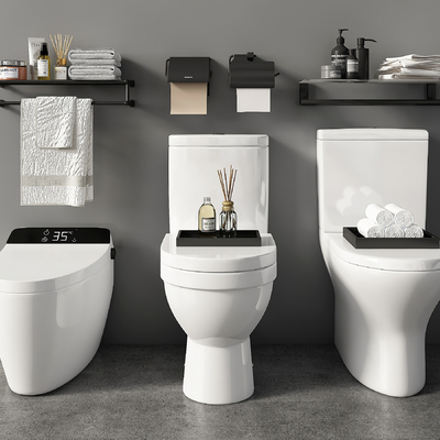  智能马桶 坐便器su模型 