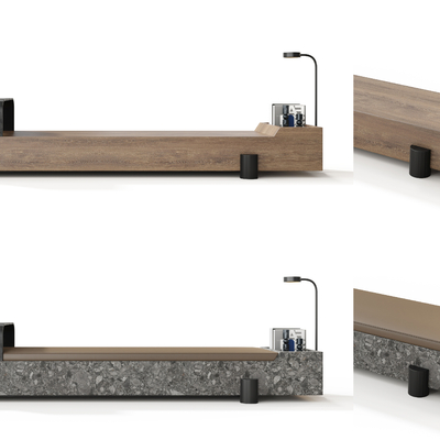  景观石凳 休闲长凳su模型 