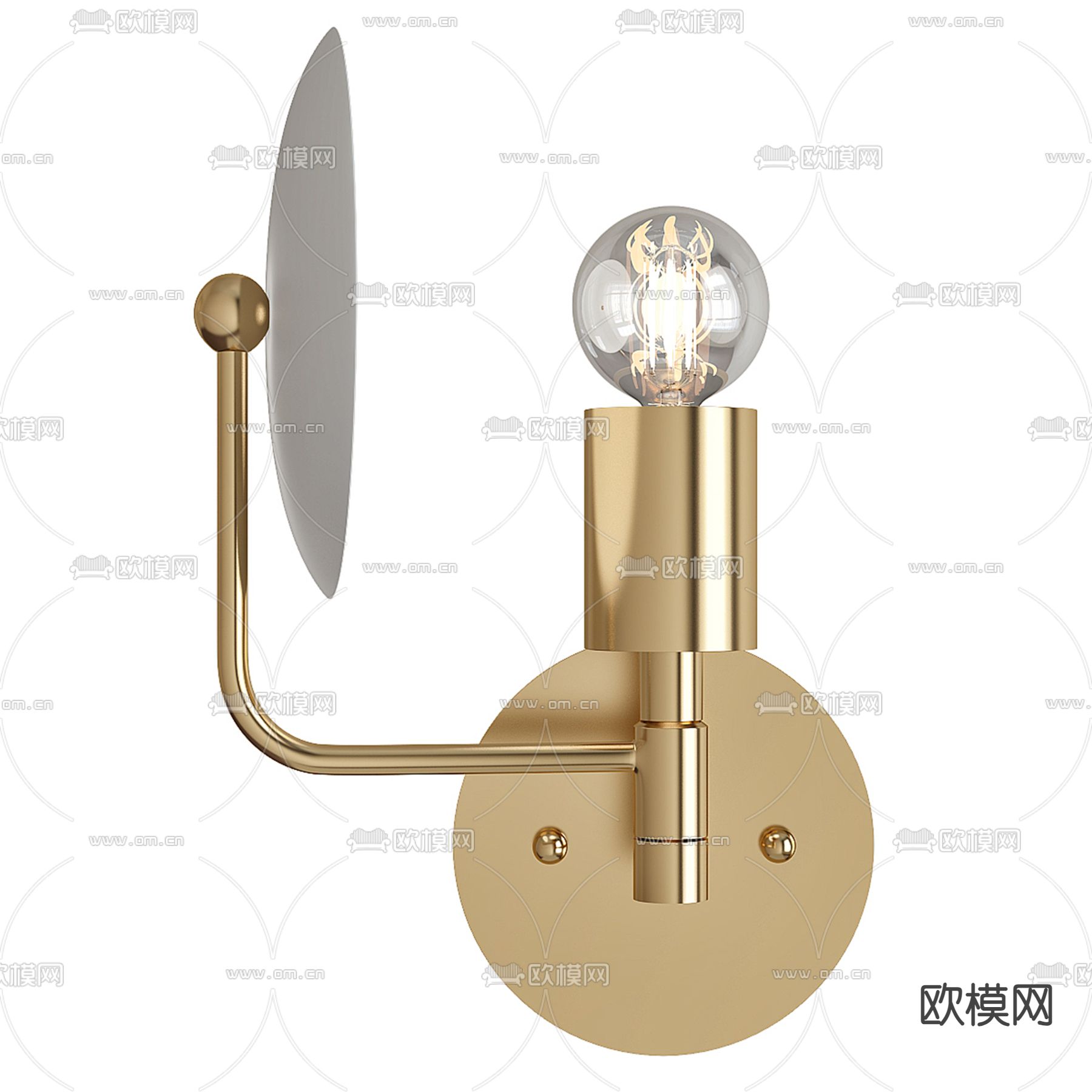 轻奢壁灯3d模型下载